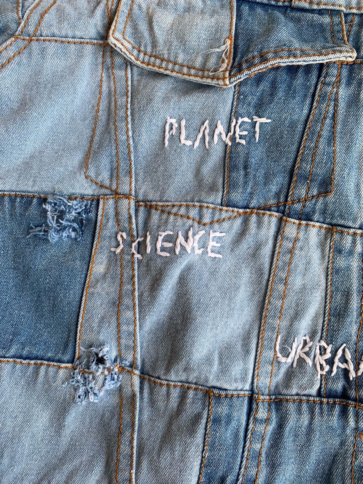 If Six Was Nine × Japanese Brand × Le Grande Bleu (L.G.B.) 🇯🇵 Vintage Patchwork Denim Trucker Jacket Size US M / EU 48-50 / 2 - 5 Thumbnail