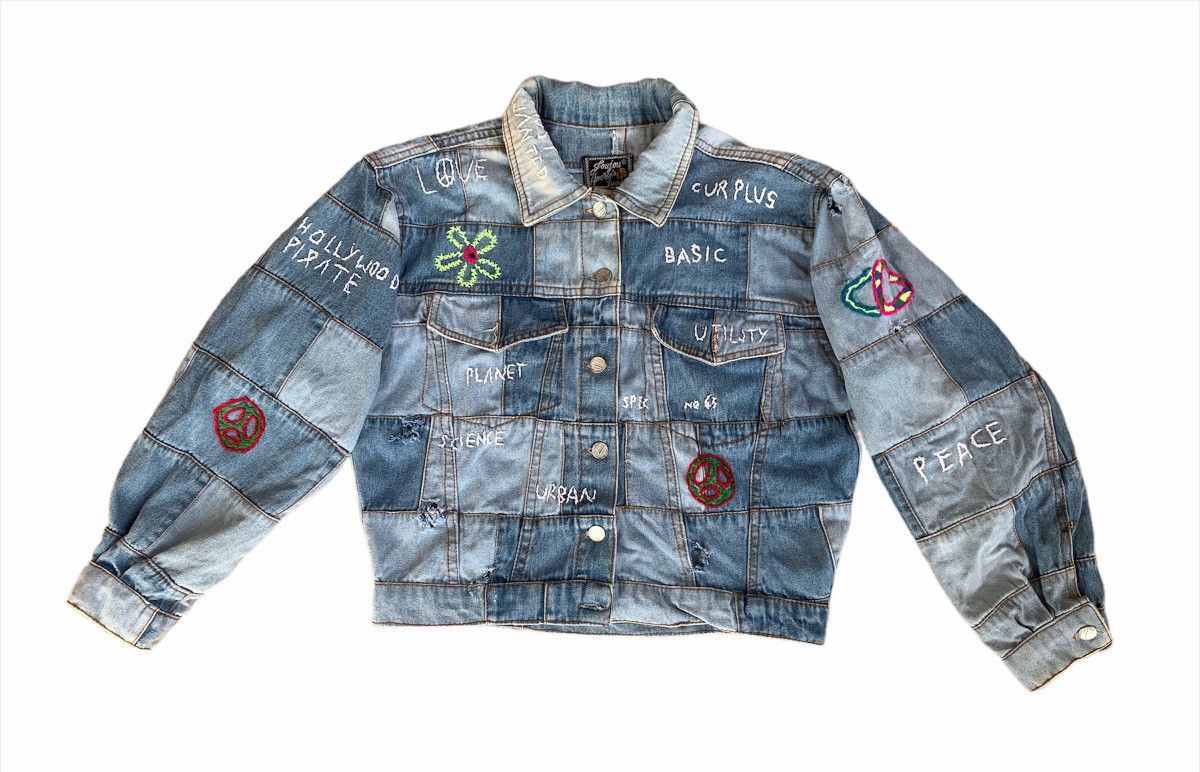 If Six Was Nine × Japanese Brand × Le Grande Bleu (L.G.B.) 🇯🇵 Vintage Patchwork Denim Trucker Jacket Size US M / EU 48-50 / 2 - 1 Thumbnail
