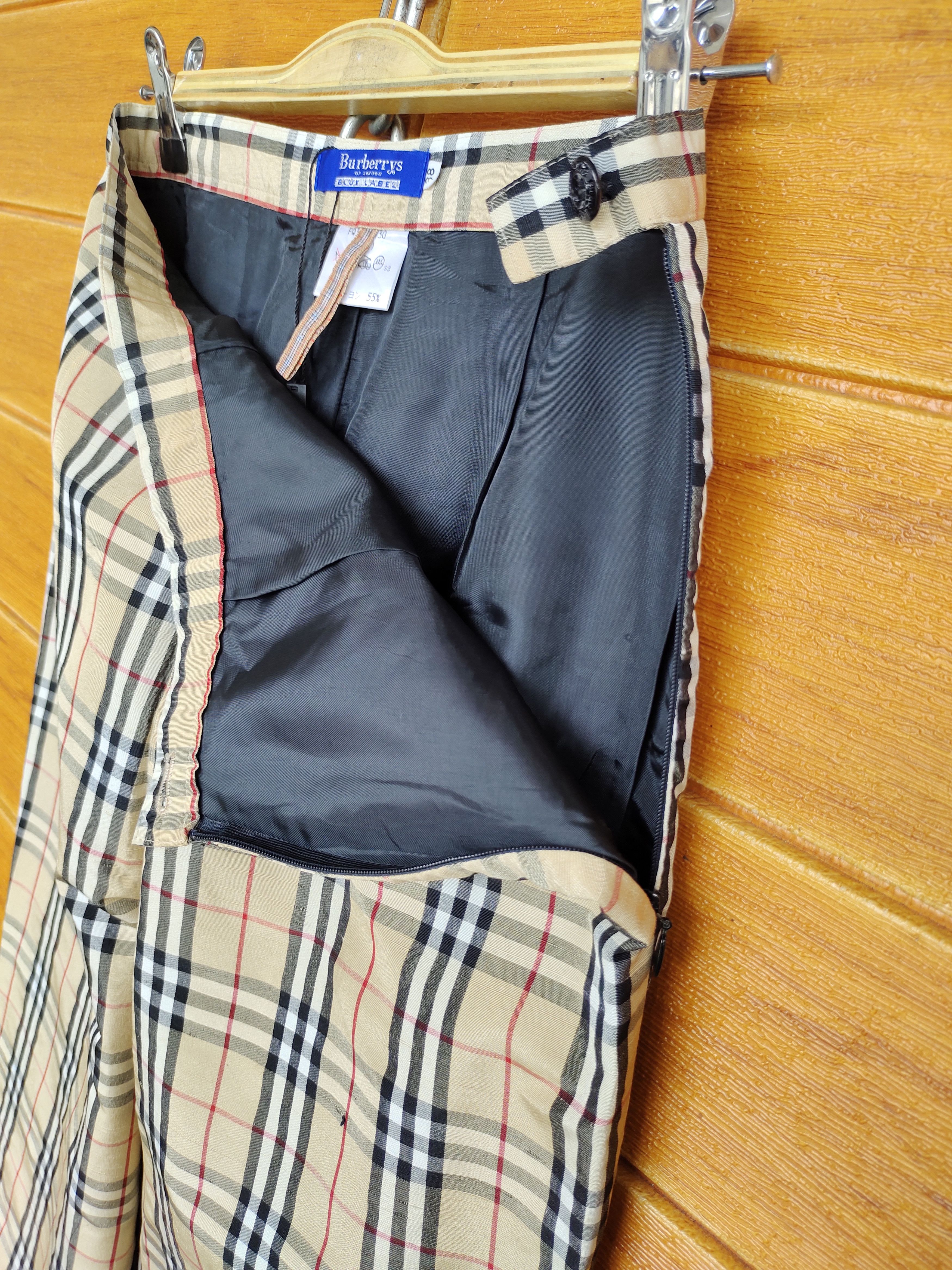 Burberry Vintage Classic BURBERRYS Blue Label Checkered Plaid Pants Size US 26 / EU 42 - 12 Thumbnail