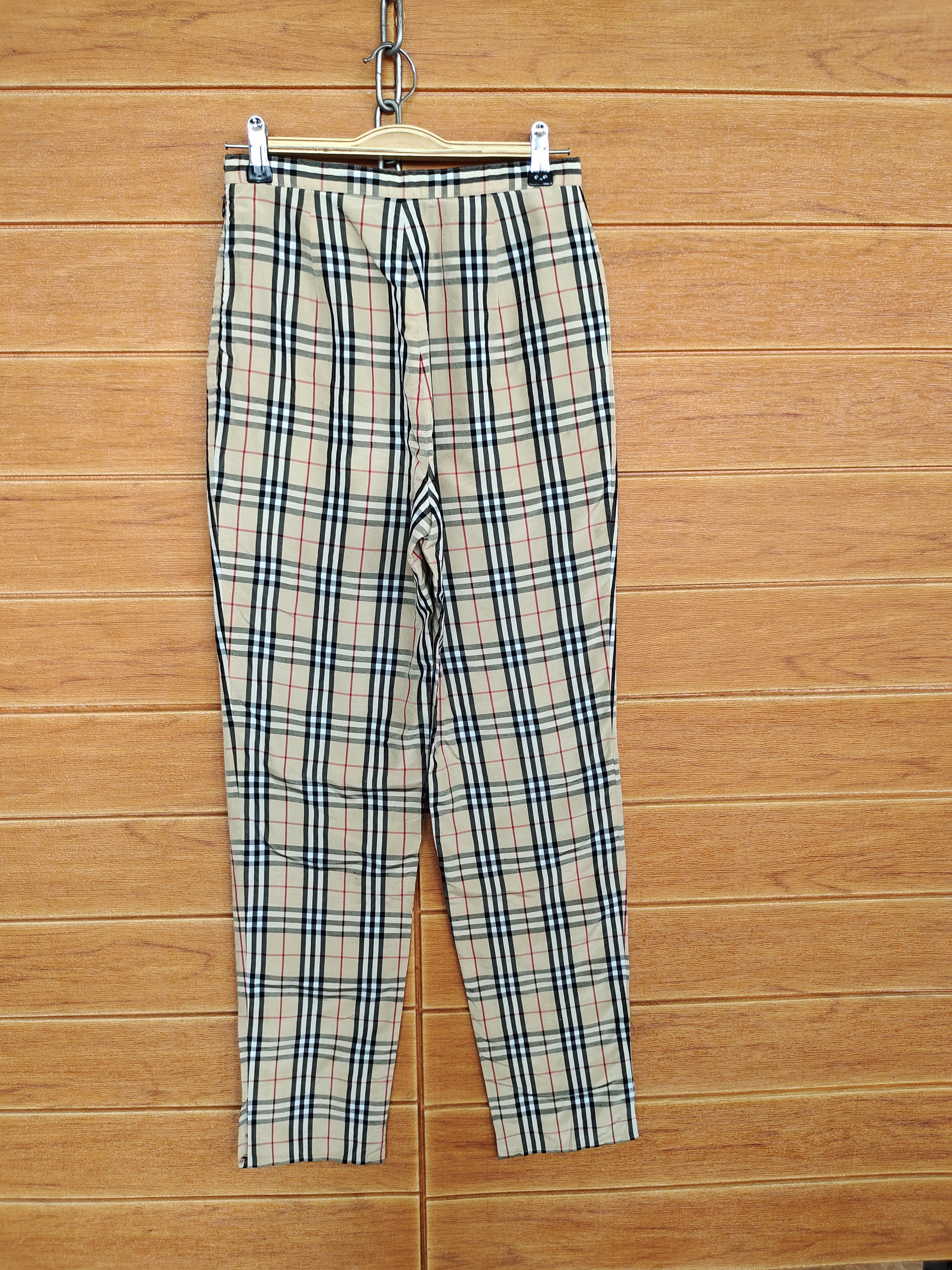 Burberry Vintage Classic BURBERRYS Blue Label Checkered Plaid Pants Size US 26 / EU 42 - 8 Thumbnail