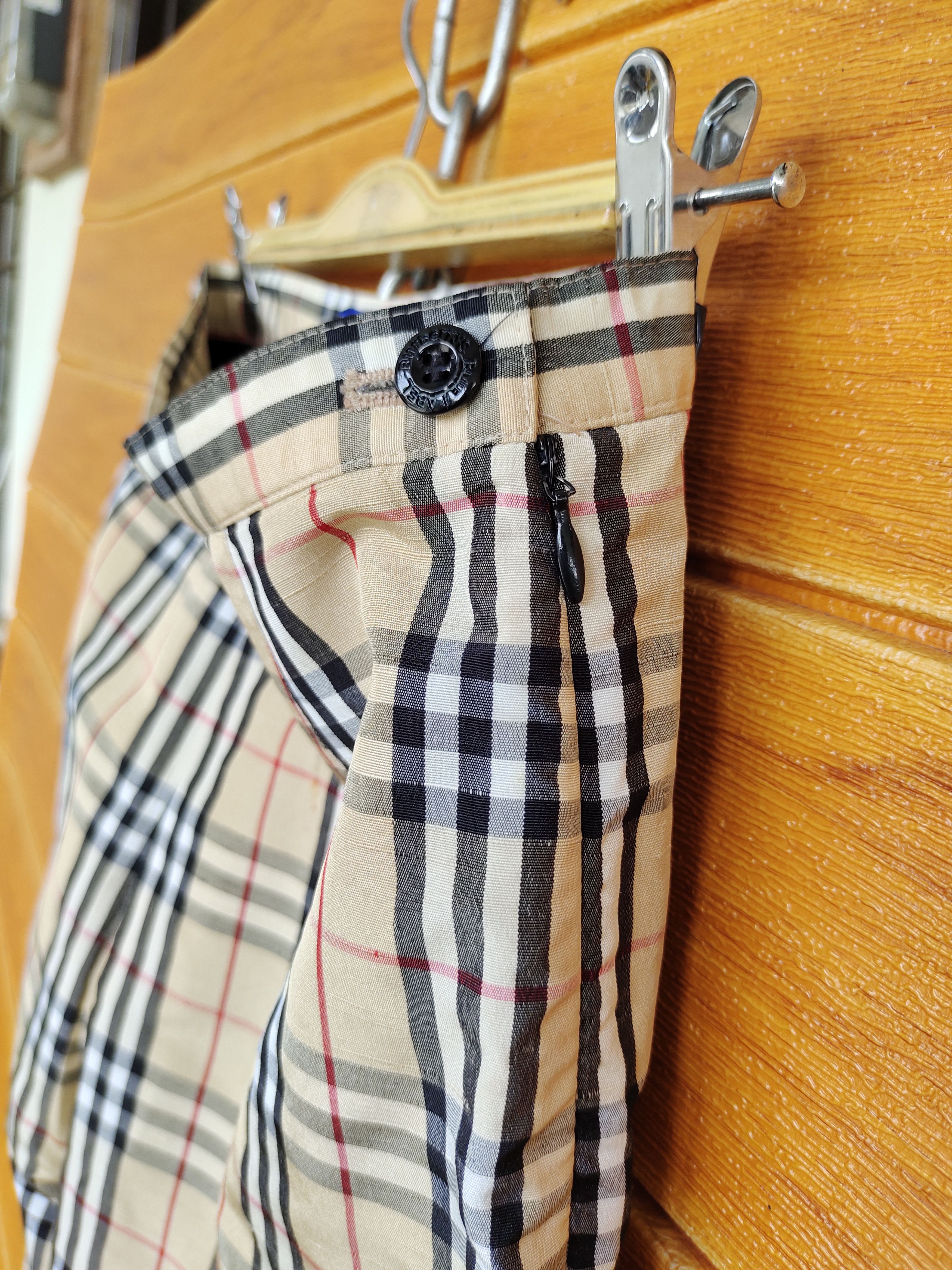 Burberry Vintage Classic BURBERRYS Blue Label Checkered Plaid Pants Size US 26 / EU 42 - 10 Thumbnail