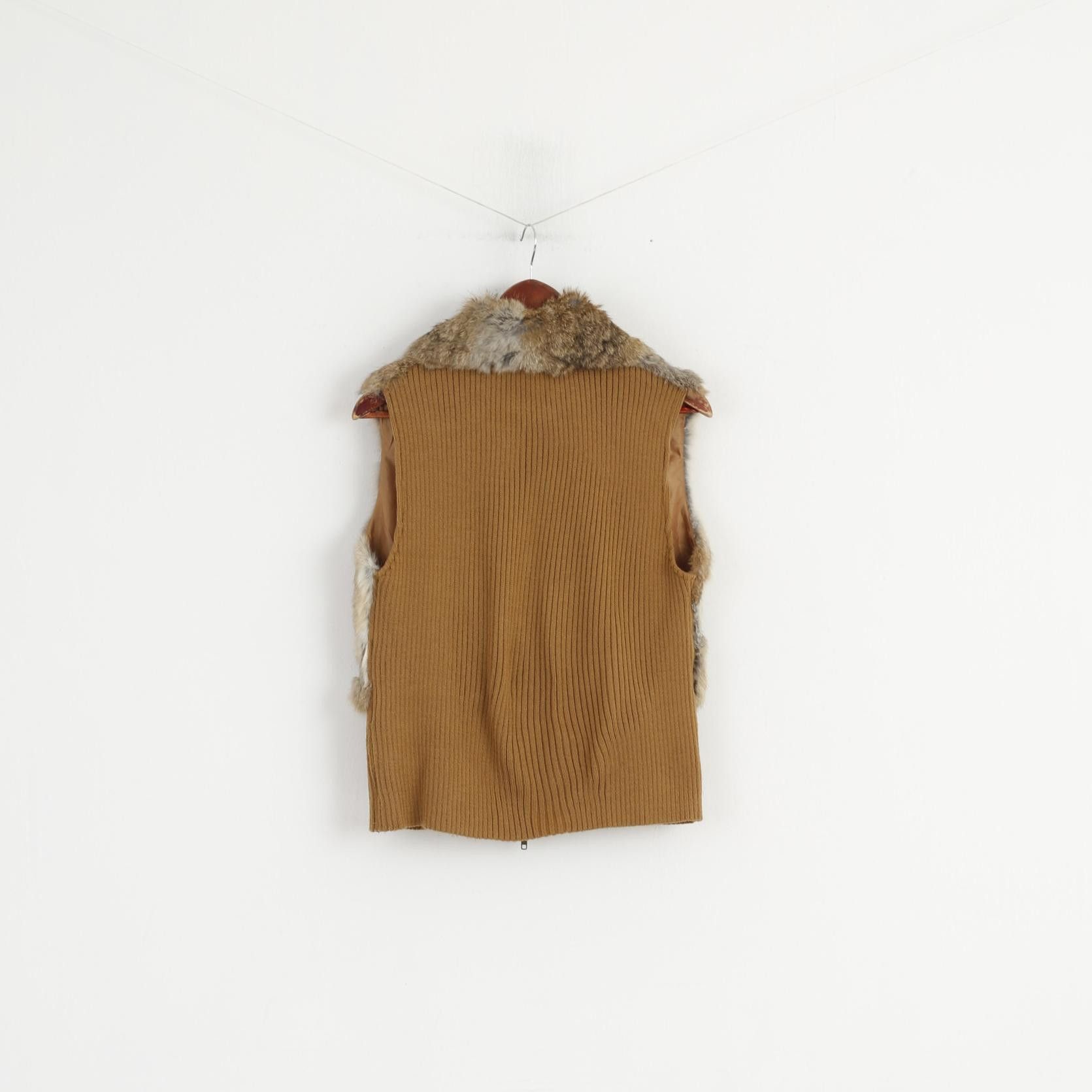 Vintage AX Paris Women M Bodywarmer Brown Rabbit 1712 Size M / US 6-8 / IT 42-44 - 5 Thumbnail