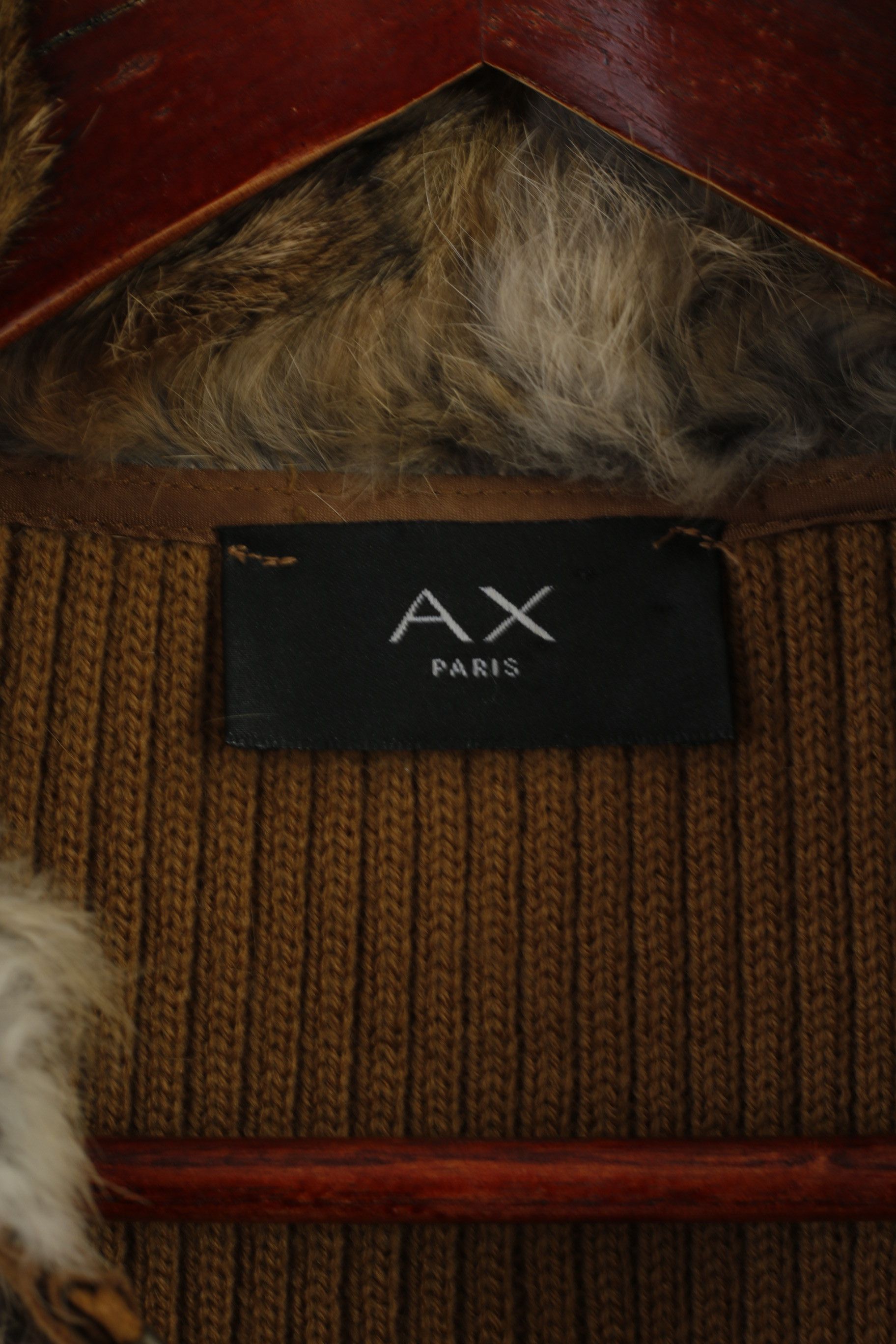 Vintage AX Paris Women M Bodywarmer Brown Rabbit 1712 Size M / US 6-8 / IT 42-44 - 3 Thumbnail