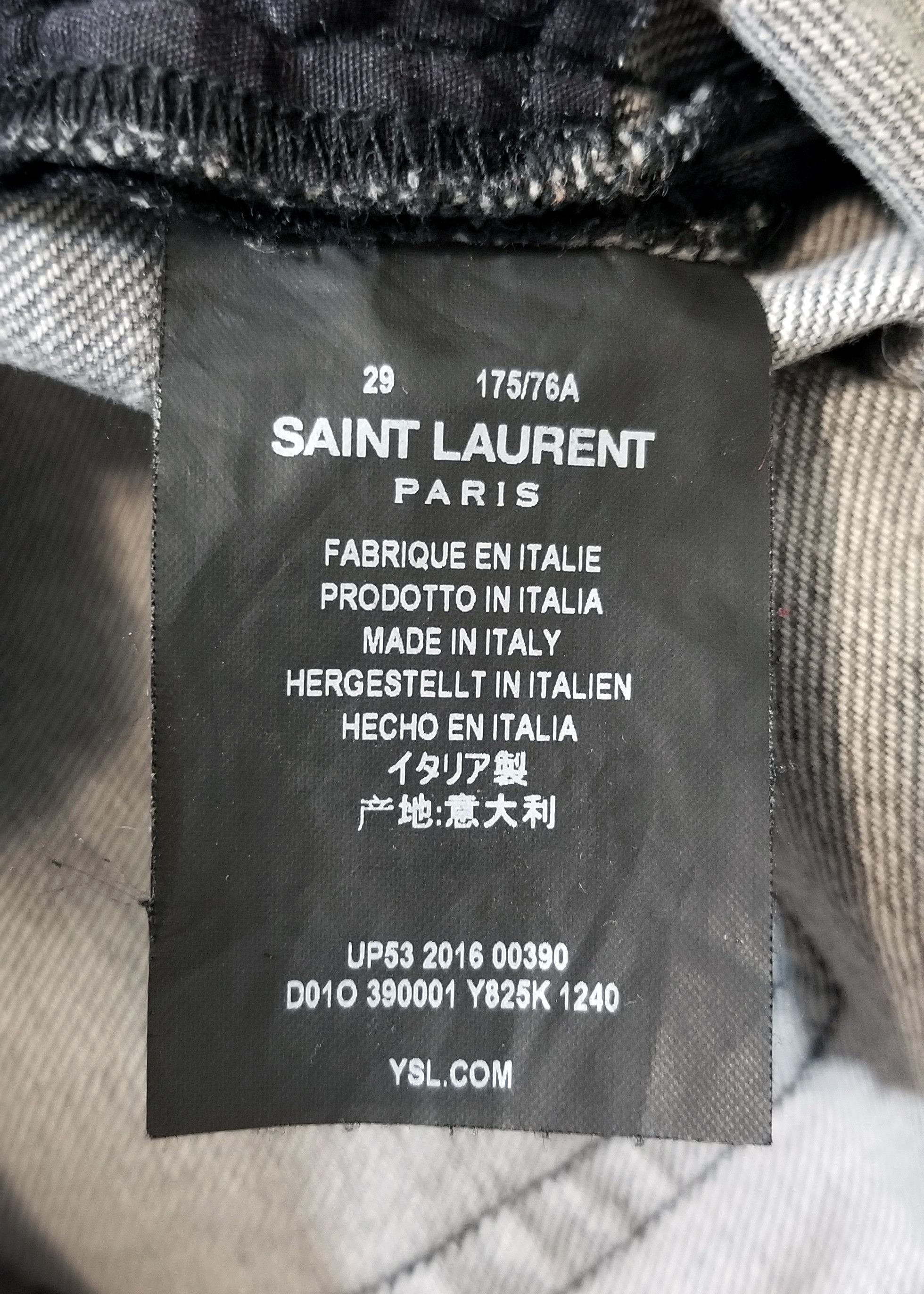 Saint Laurent Paris FW16 Grey D02 Jeans Size US 29 - 8 Thumbnail