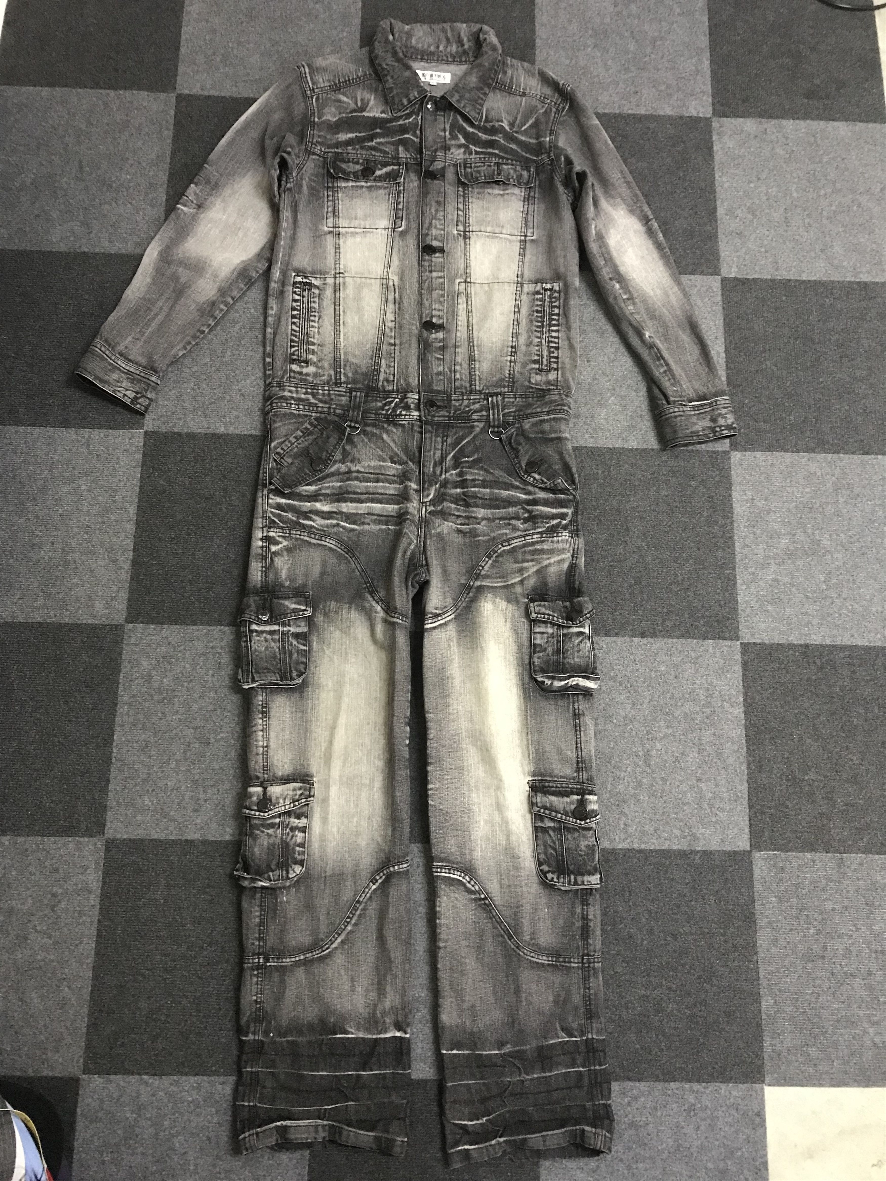 Japanese Brand CVA9 LOWBOX Japan Punk Parachute Seditionaris Biker Coverall Size US 38 / EU 54 - 3 Thumbnail