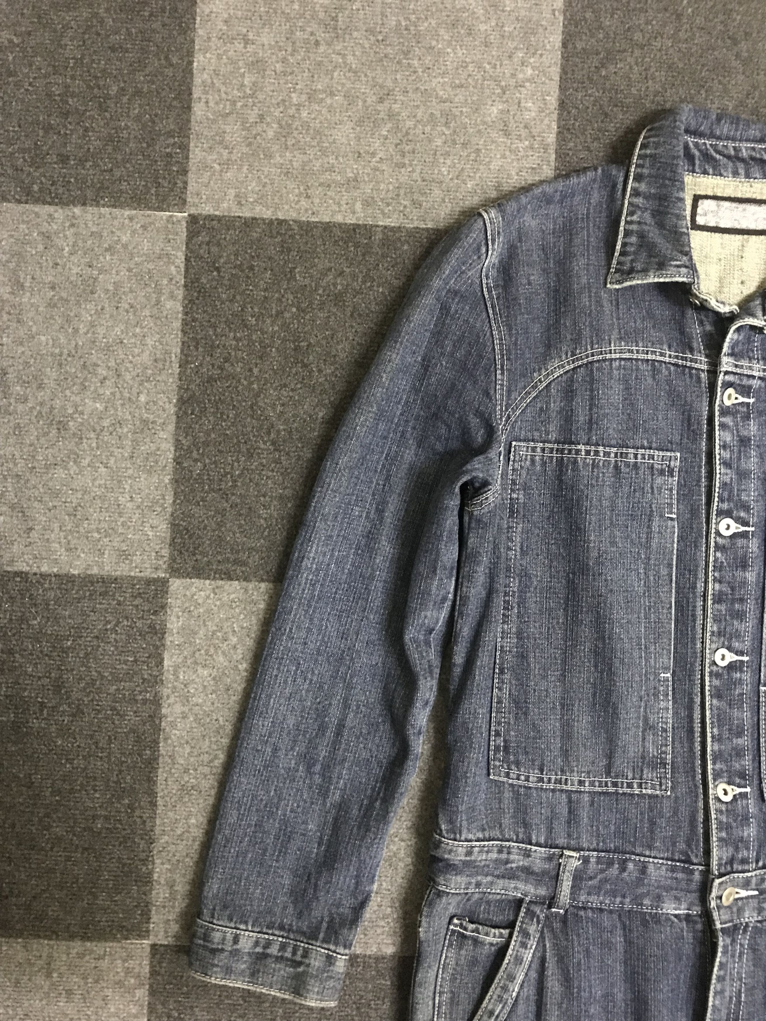 Japanese Brand CVA10 AKERICO SEXY STONES Punk Skull Denim Coverall Size US 35 - 5 Thumbnail