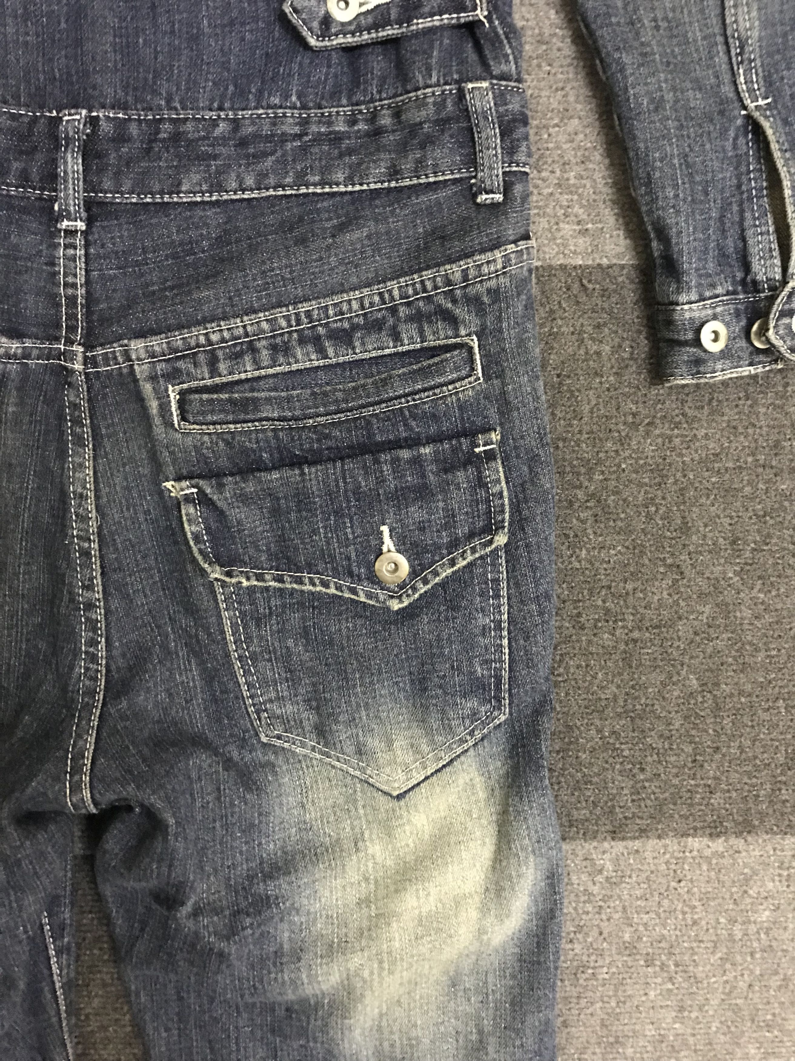 Japanese Brand CVA10 AKERICO SEXY STONES Punk Skull Denim Coverall Size US 35 - 10 Thumbnail