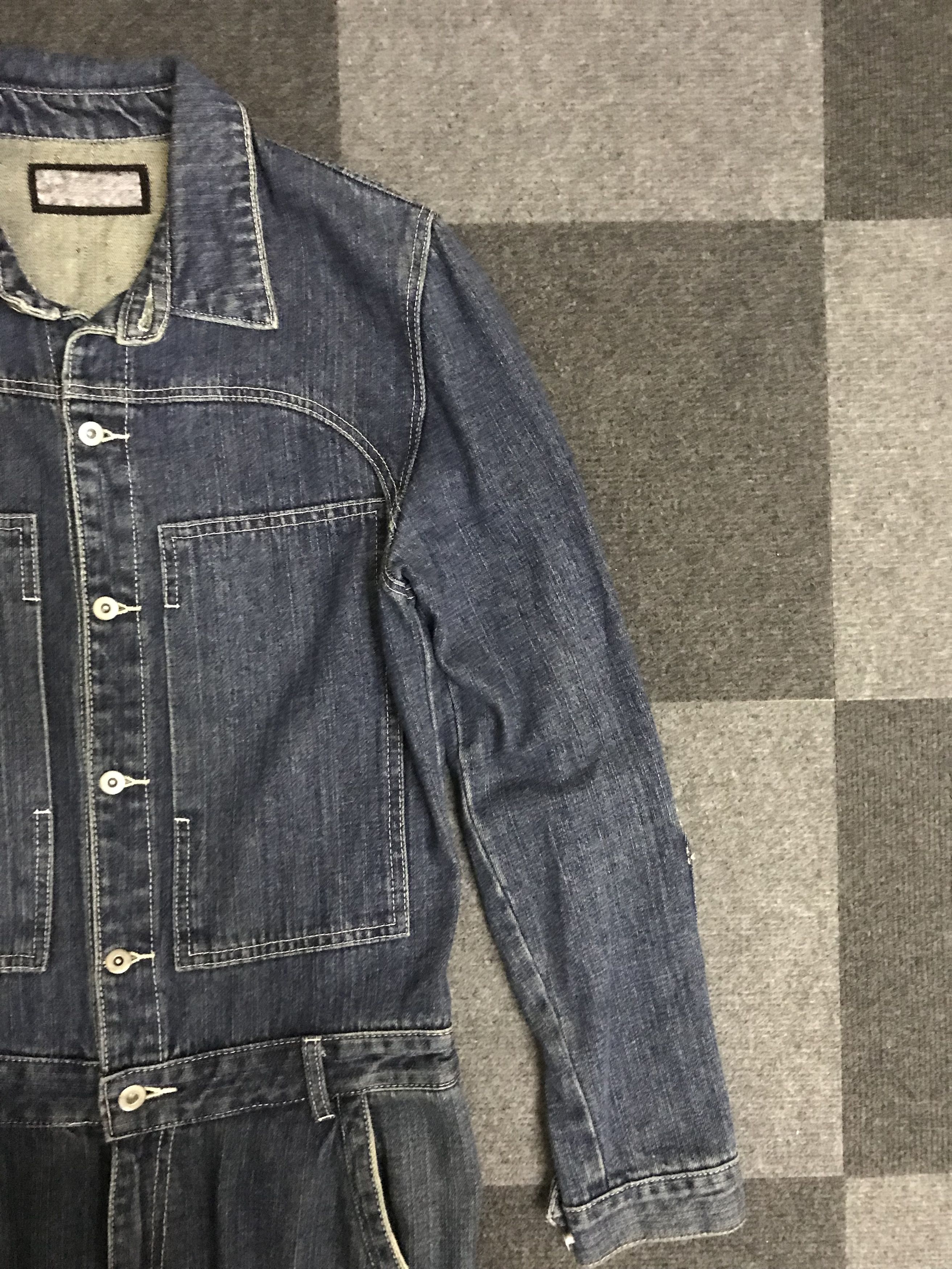 Japanese Brand CVA10 AKERICO SEXY STONES Punk Skull Denim Coverall Size US 35 - 4 Thumbnail