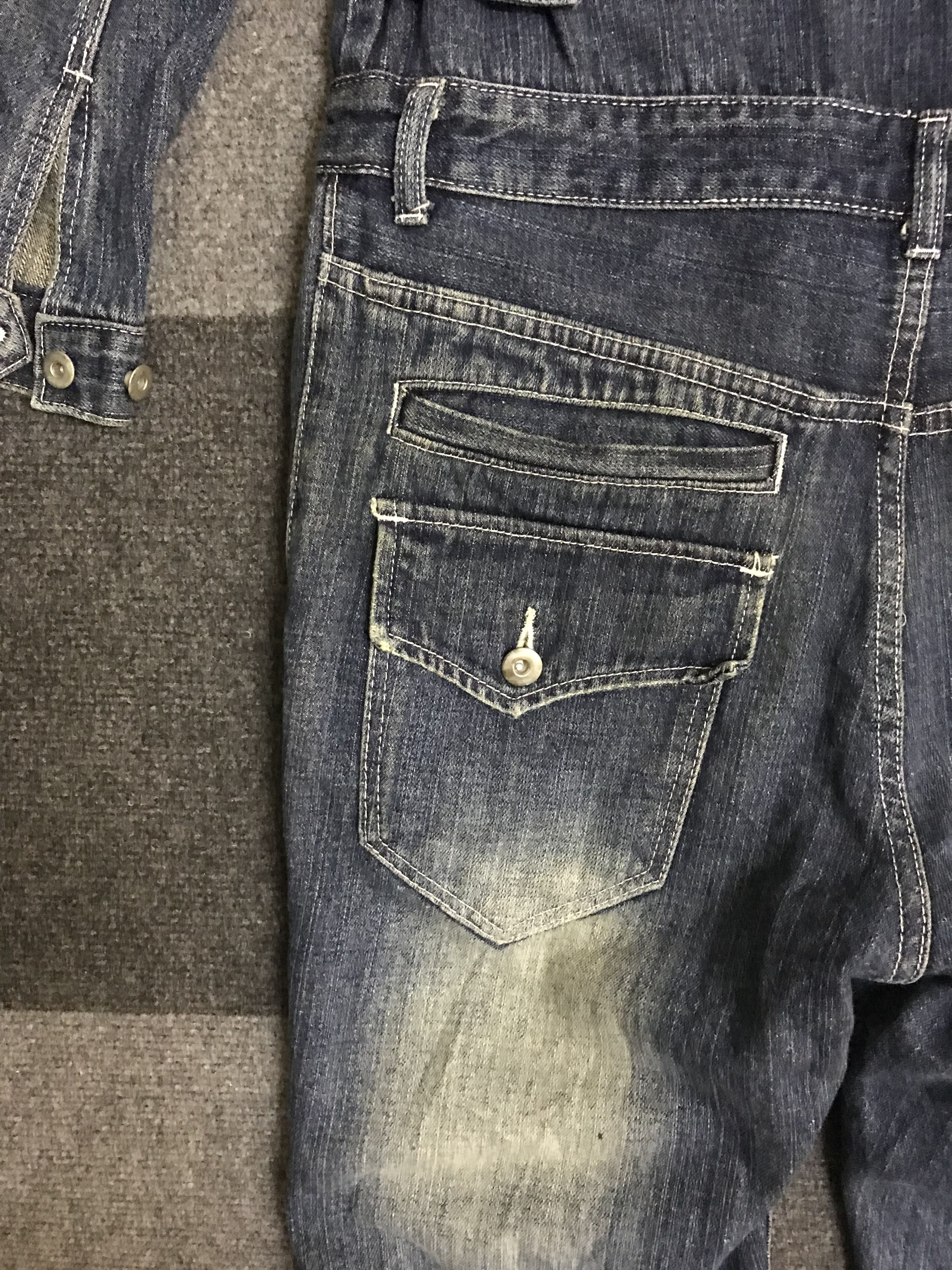 Japanese Brand CVA10 AKERICO SEXY STONES Punk Skull Denim Coverall Size US 35 - 11 Thumbnail