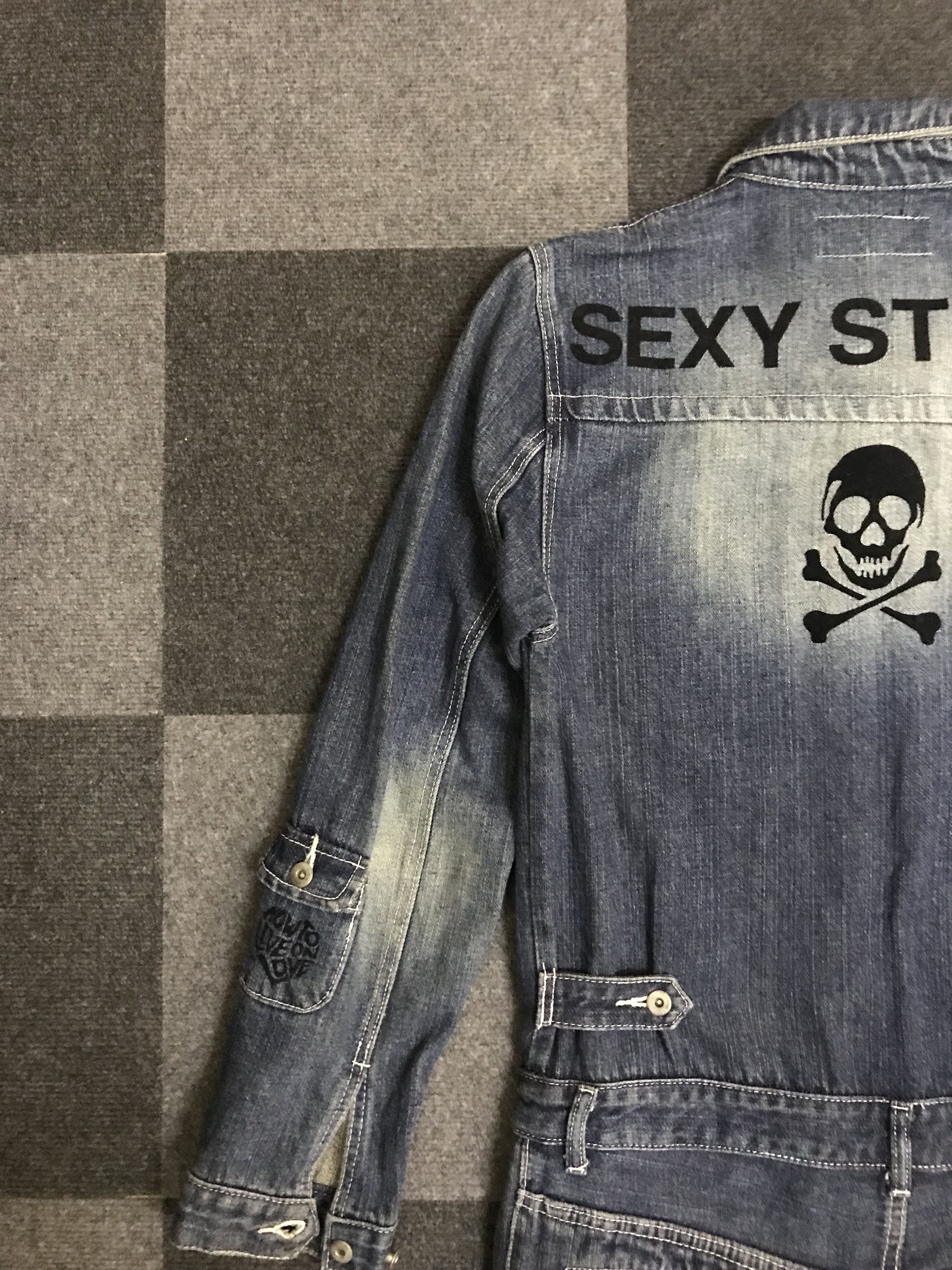 Japanese Brand CVA10 AKERICO SEXY STONES Punk Skull Denim Coverall Size US 35 - 9 Thumbnail