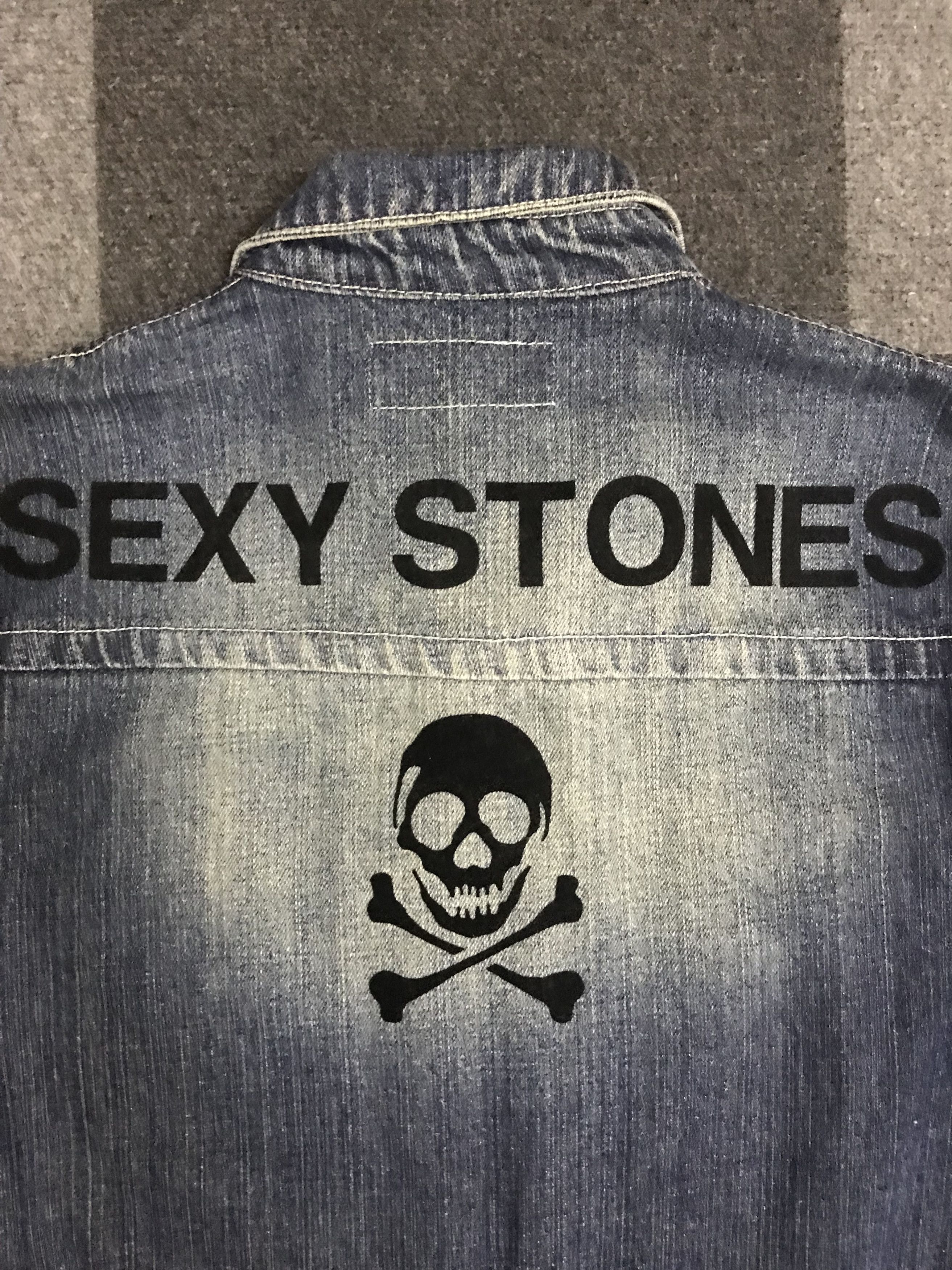 Japanese Brand CVA10 AKERICO SEXY STONES Punk Skull Denim Coverall Size US 35 - 7 Thumbnail