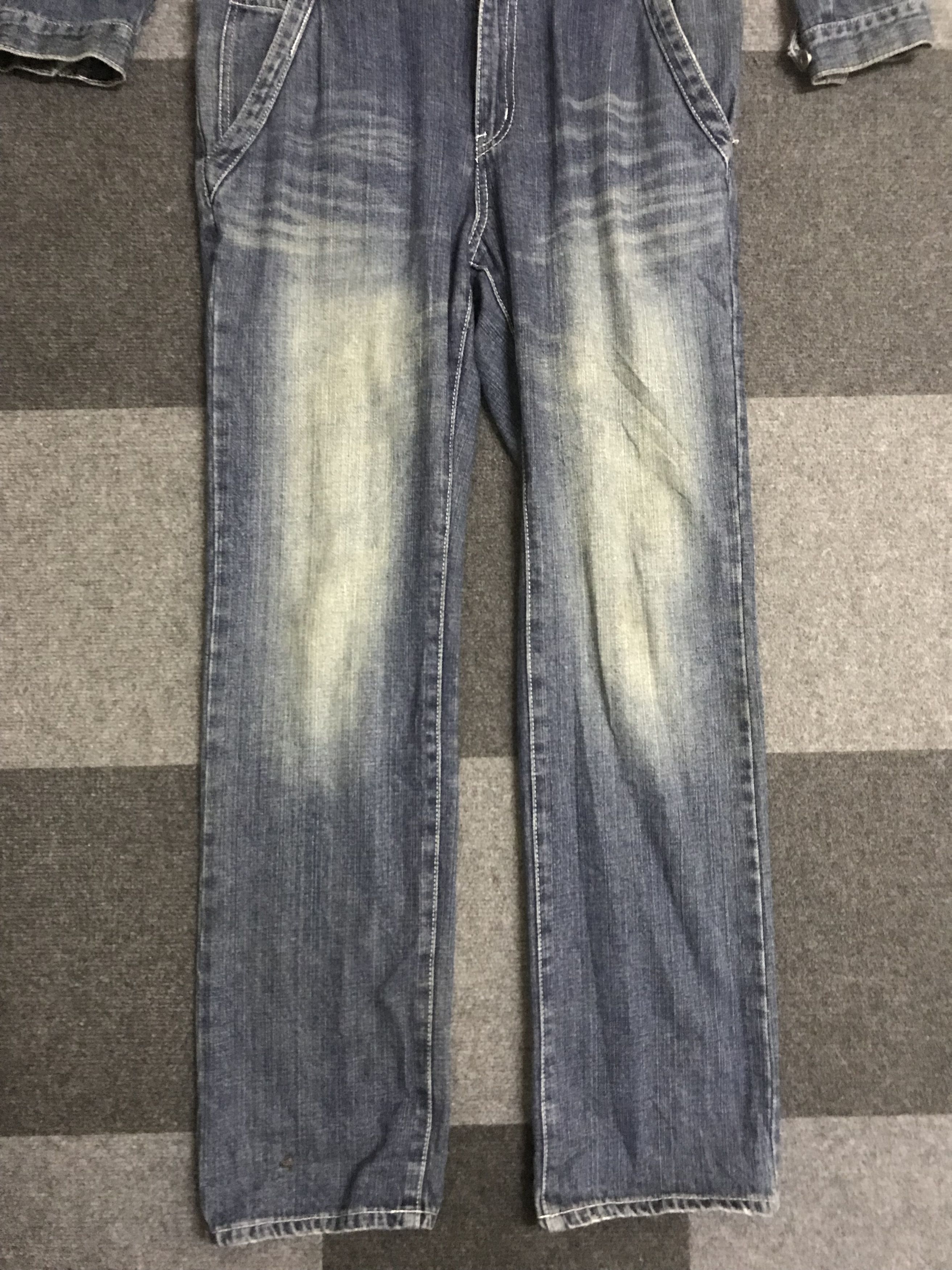 Japanese Brand CVA10 AKERICO SEXY STONES Punk Skull Denim Coverall Size US 35 - 6 Thumbnail