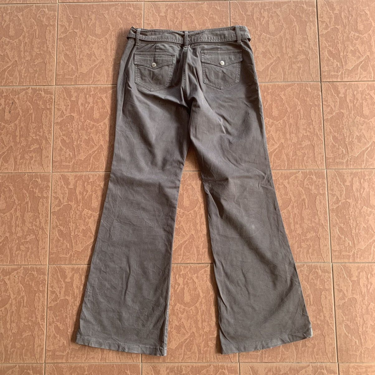 Japanese Brand × Vintage JAPANESE VINTAGE 29x32 TROUSERS WIDE LEGS OLD&NEW WITH BELT Size 29" - 8 Thumbnail