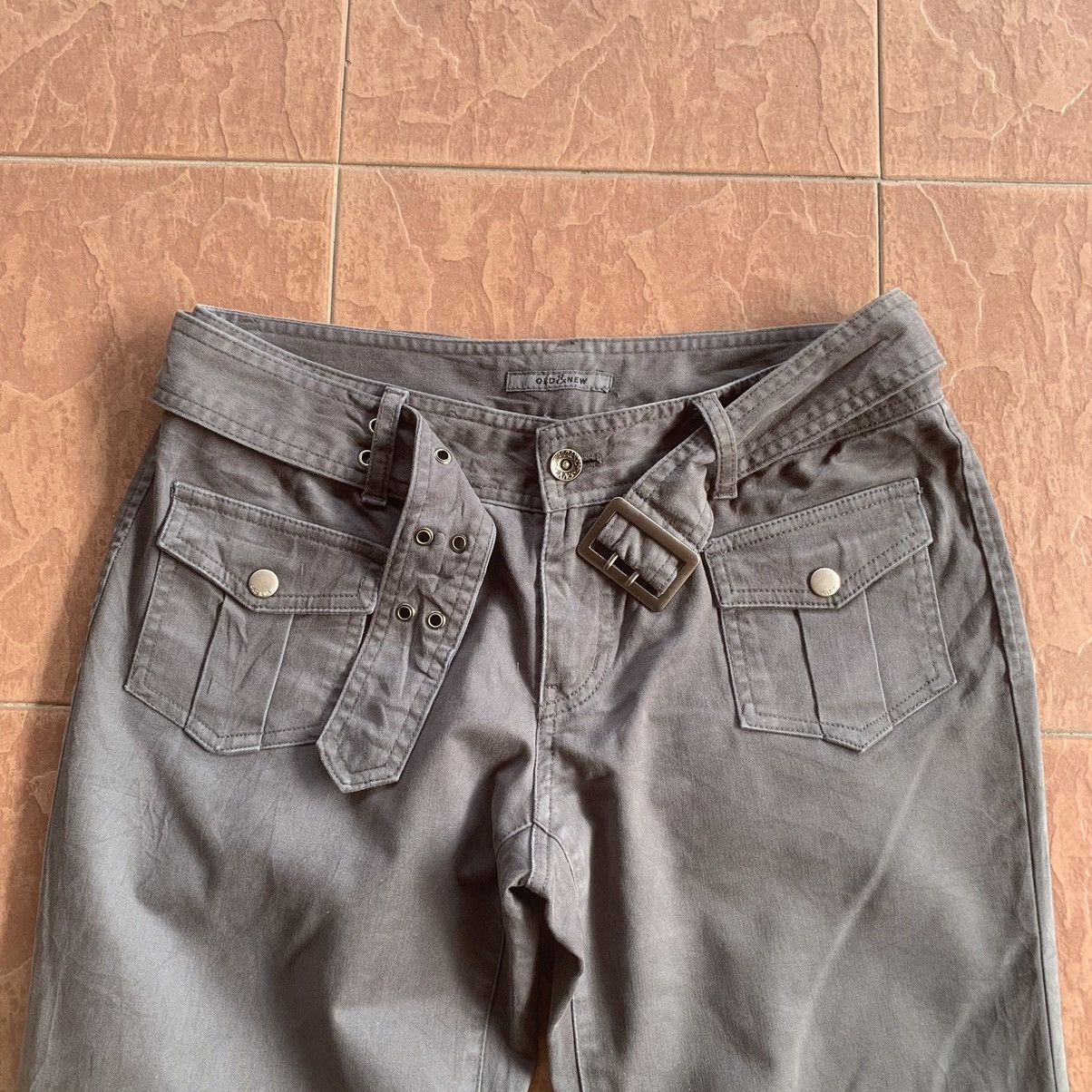 Japanese Brand × Vintage JAPANESE VINTAGE 29x32 TROUSERS WIDE LEGS OLD&NEW WITH BELT Size 29" - 2 Thumbnail