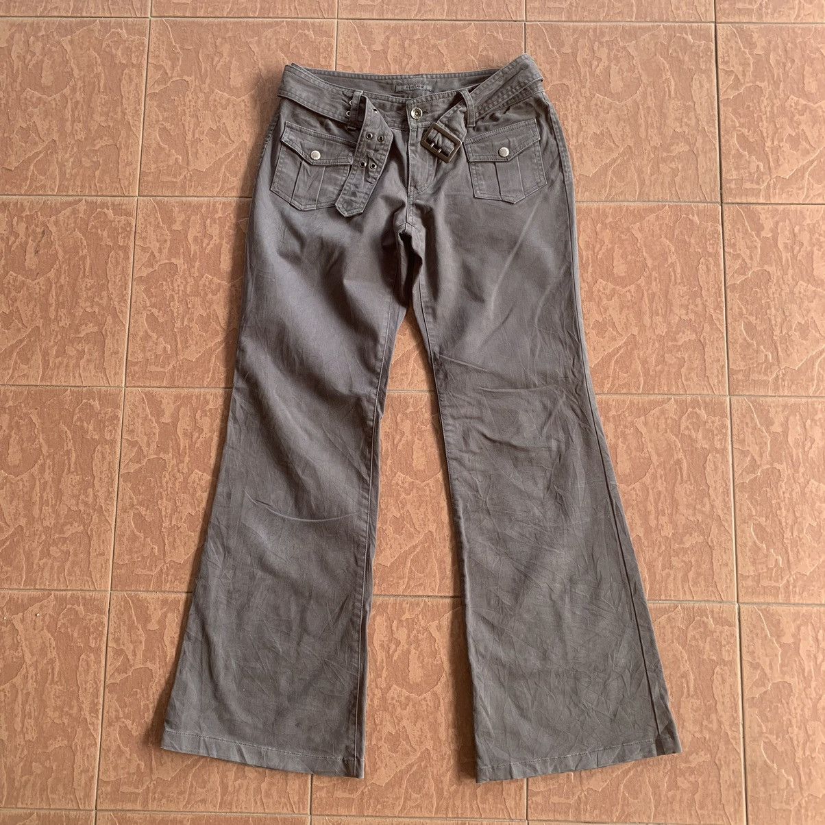 Japanese Brand × Vintage JAPANESE VINTAGE 29x32 TROUSERS WIDE LEGS OLD&NEW WITH BELT Size 29" - 1 Thumbnail