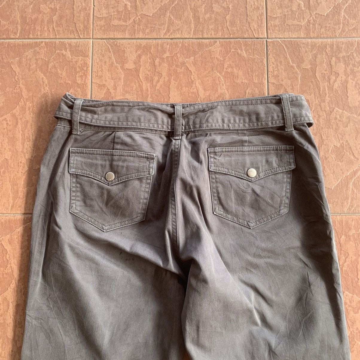Japanese Brand × Vintage JAPANESE VINTAGE 29x32 TROUSERS WIDE LEGS OLD&NEW WITH BELT Size 29" - 9 Thumbnail