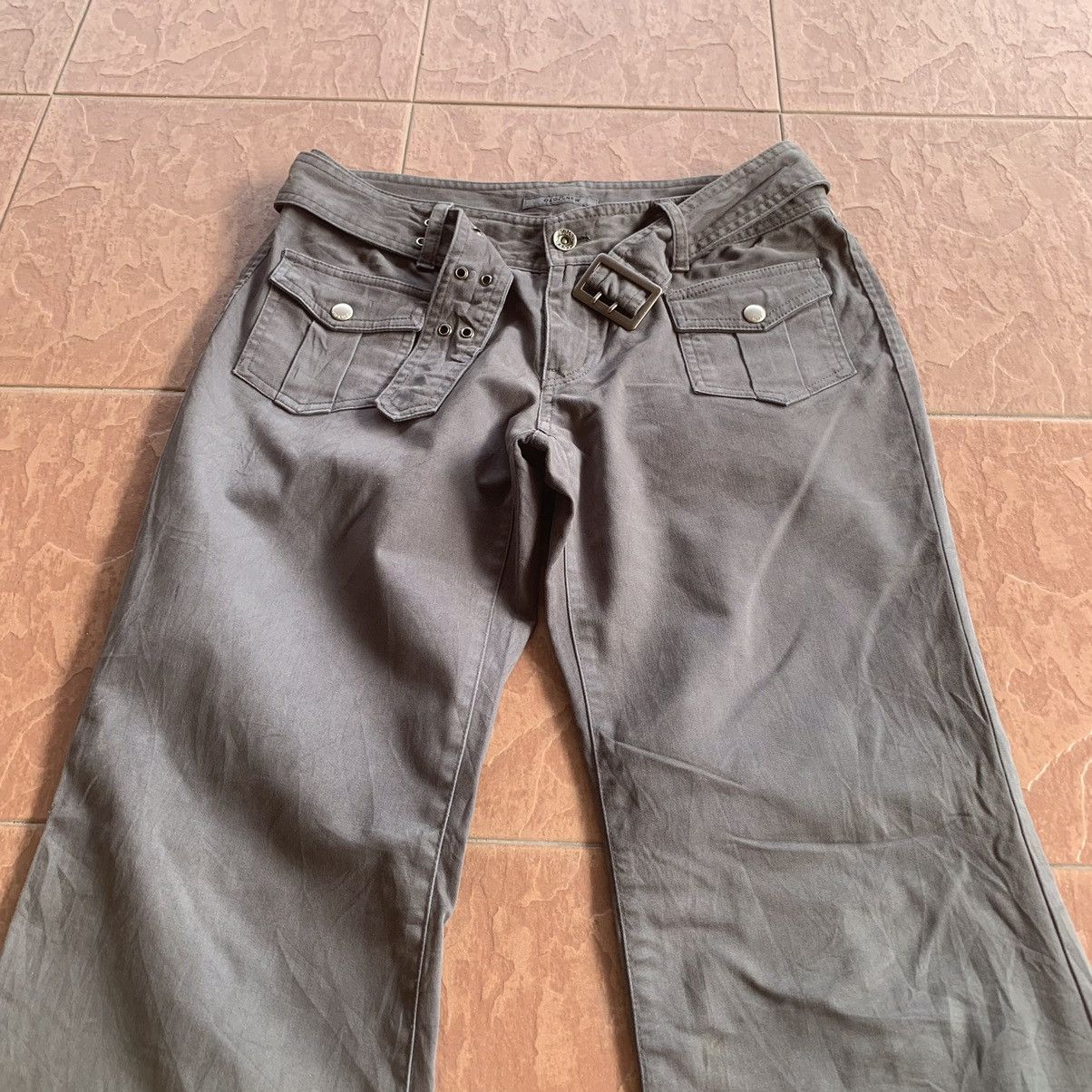 Japanese Brand × Vintage JAPANESE VINTAGE 29x32 TROUSERS WIDE LEGS OLD&NEW WITH BELT Size 29" - 4 Thumbnail