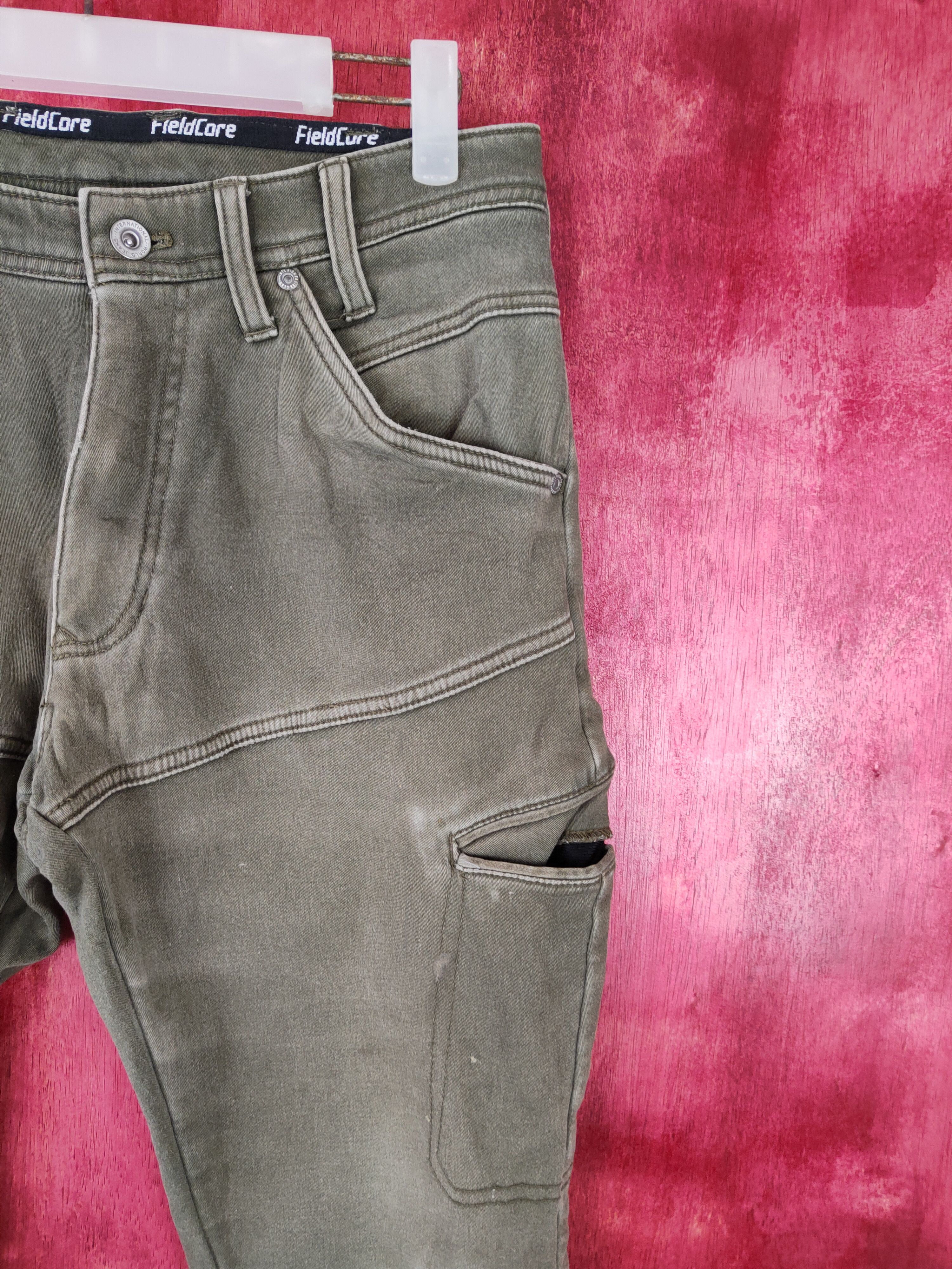 Japanese Brand FieldCore Dark Brown Multi Pocket Tactical Cargo Pants #S461 Size US 30 / EU 46 - 5 Thumbnail