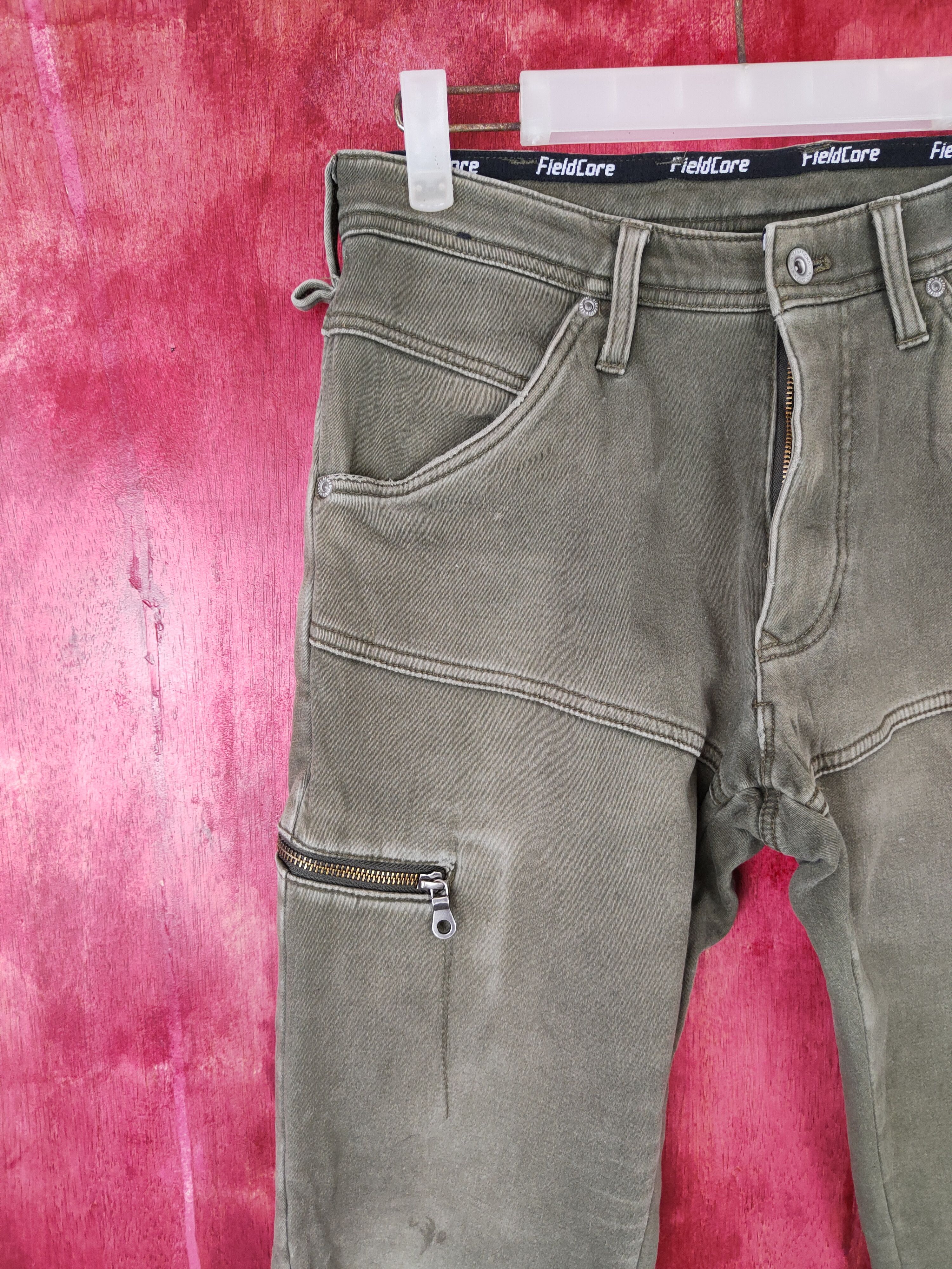 Japanese Brand FieldCore Dark Brown Multi Pocket Tactical Cargo Pants #S461 Size US 30 / EU 46 - 3 Thumbnail