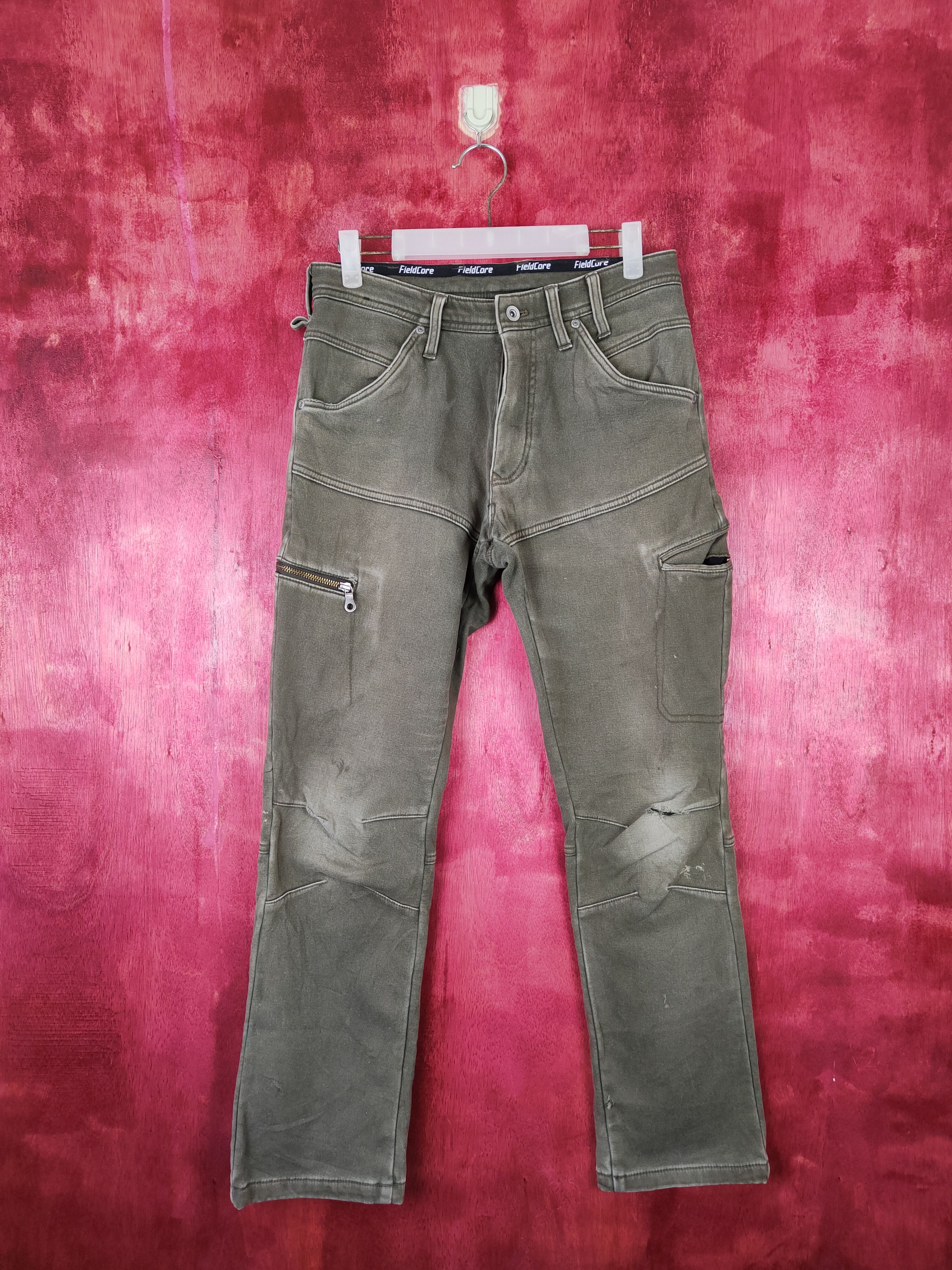 Japanese Brand FieldCore Dark Brown Multi Pocket Tactical Cargo Pants #S461 Size US 30 / EU 46 - 1 Thumbnail