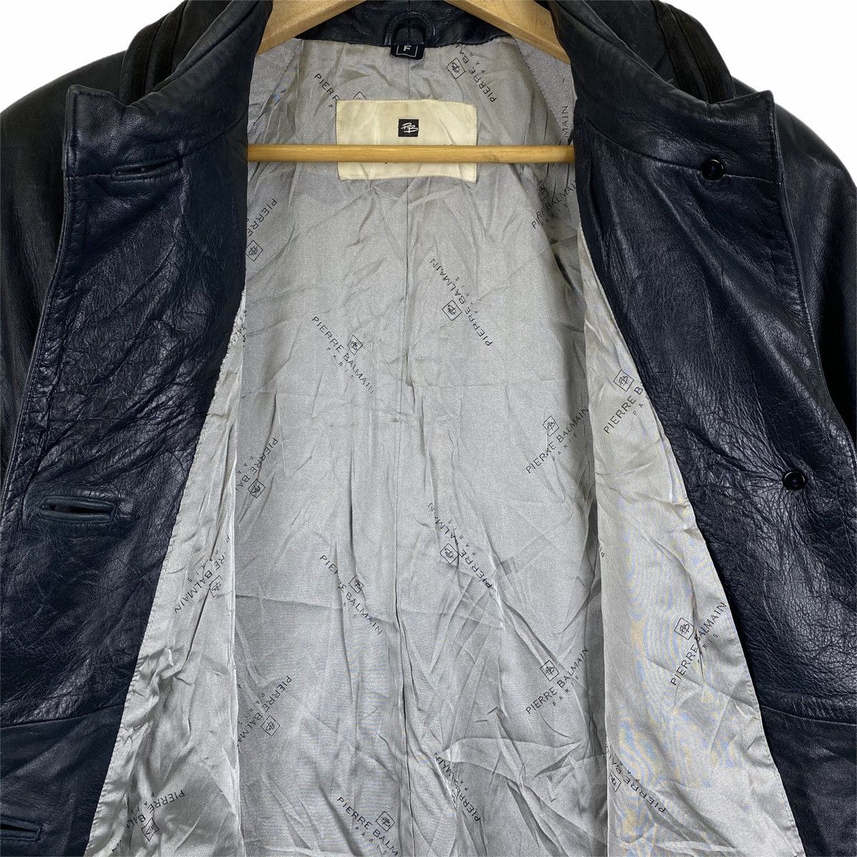 Pierre Balmain Vintage PIERRE BALMAIN Paris Leather Long Coats Jacket Size L / US 10 / IT 46 - 7 Thumbnail