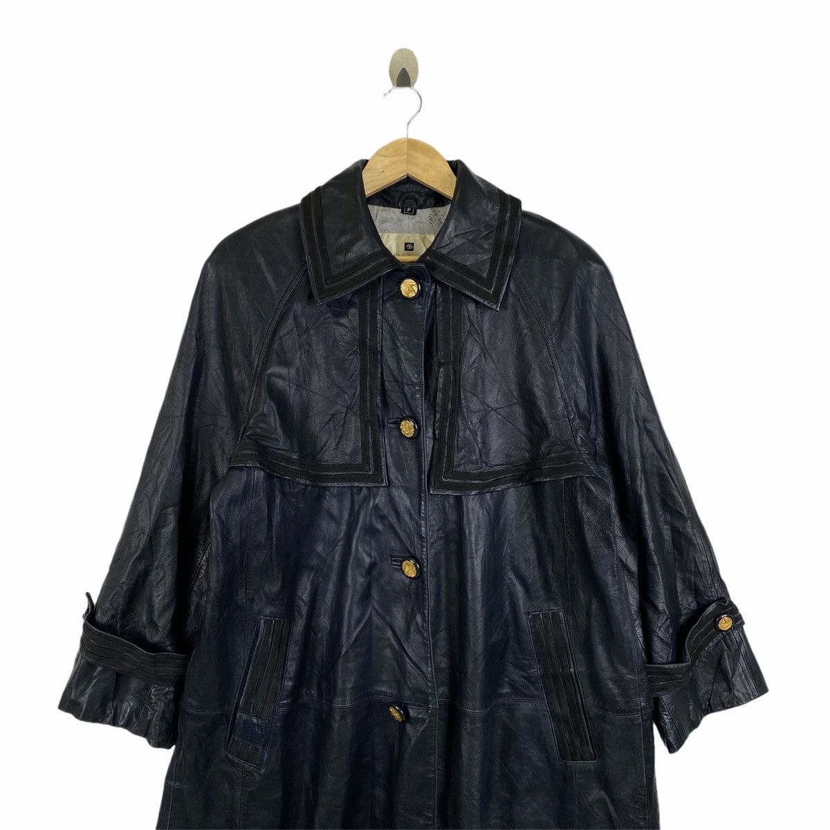 Pierre Balmain Vintage PIERRE BALMAIN Paris Leather Long Coats Jacket Size L / US 10 / IT 46 - 5 Thumbnail
