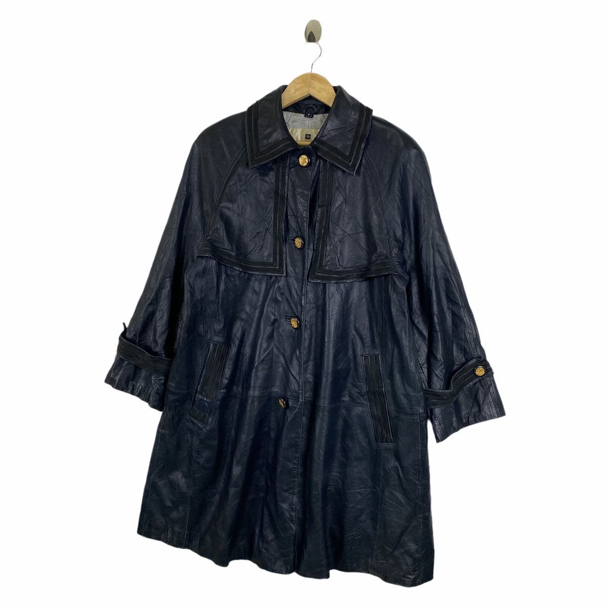 Pierre Balmain Vintage PIERRE BALMAIN Paris Leather Long Coats Jacket Size L / US 10 / IT 46 - 4 Thumbnail