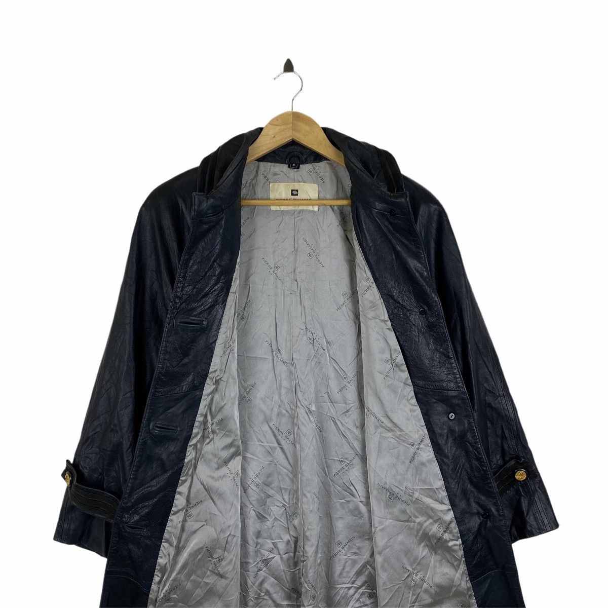 Pierre Balmain Vintage PIERRE BALMAIN Paris Leather Long Coats Jacket Size L / US 10 / IT 46 - 6 Thumbnail