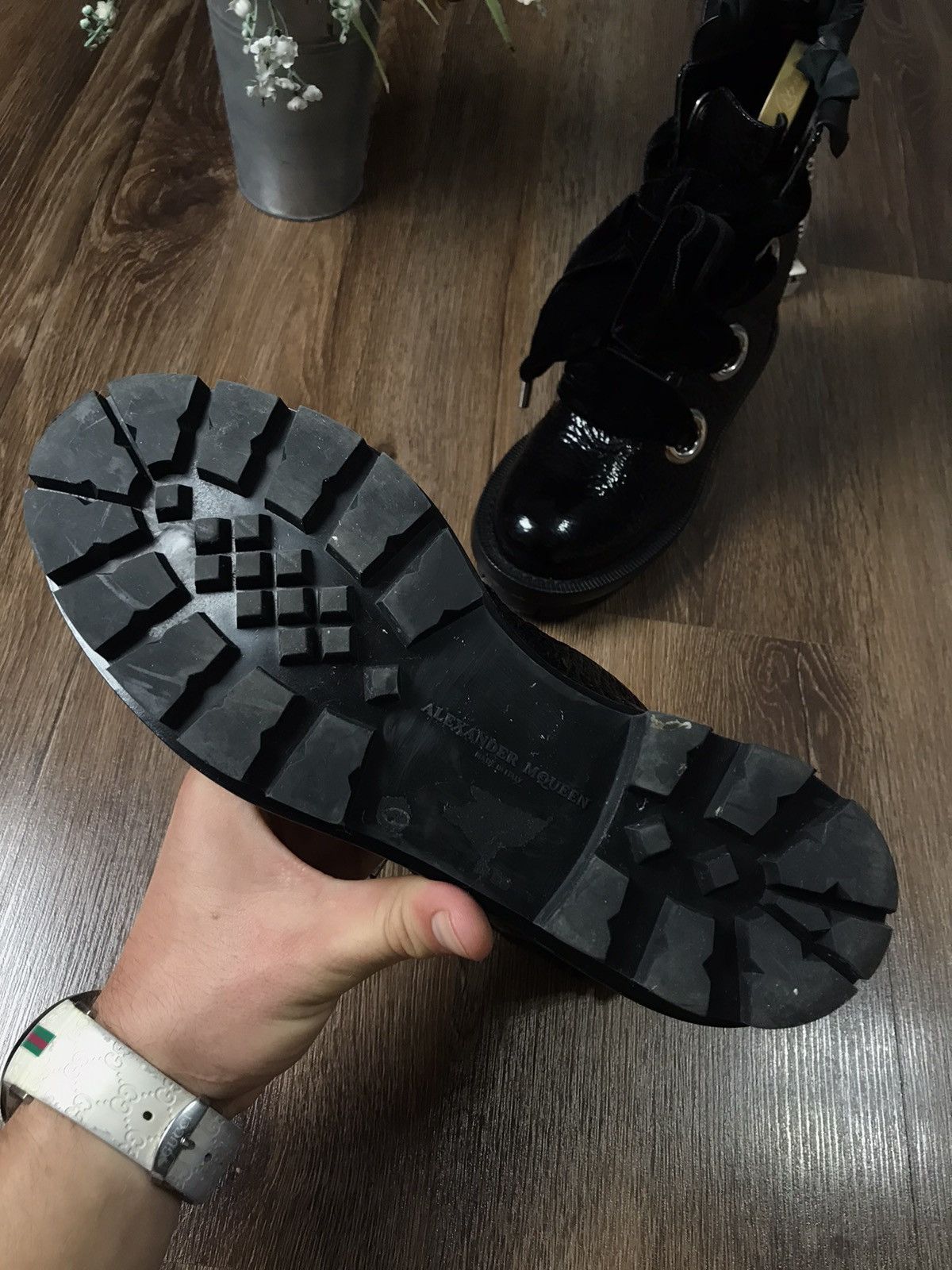 Alexander McQueen 750 $ Alexander Mqueen black bouts made in Italy Size US 5 / EU 37 - 7 Thumbnail