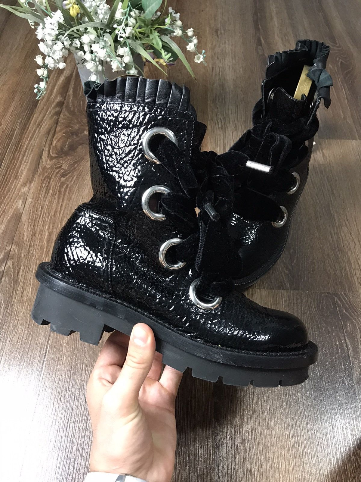 Alexander McQueen 750 $ Alexander Mqueen black bouts made in Italy Size US 5 / EU 37 - 5 Thumbnail