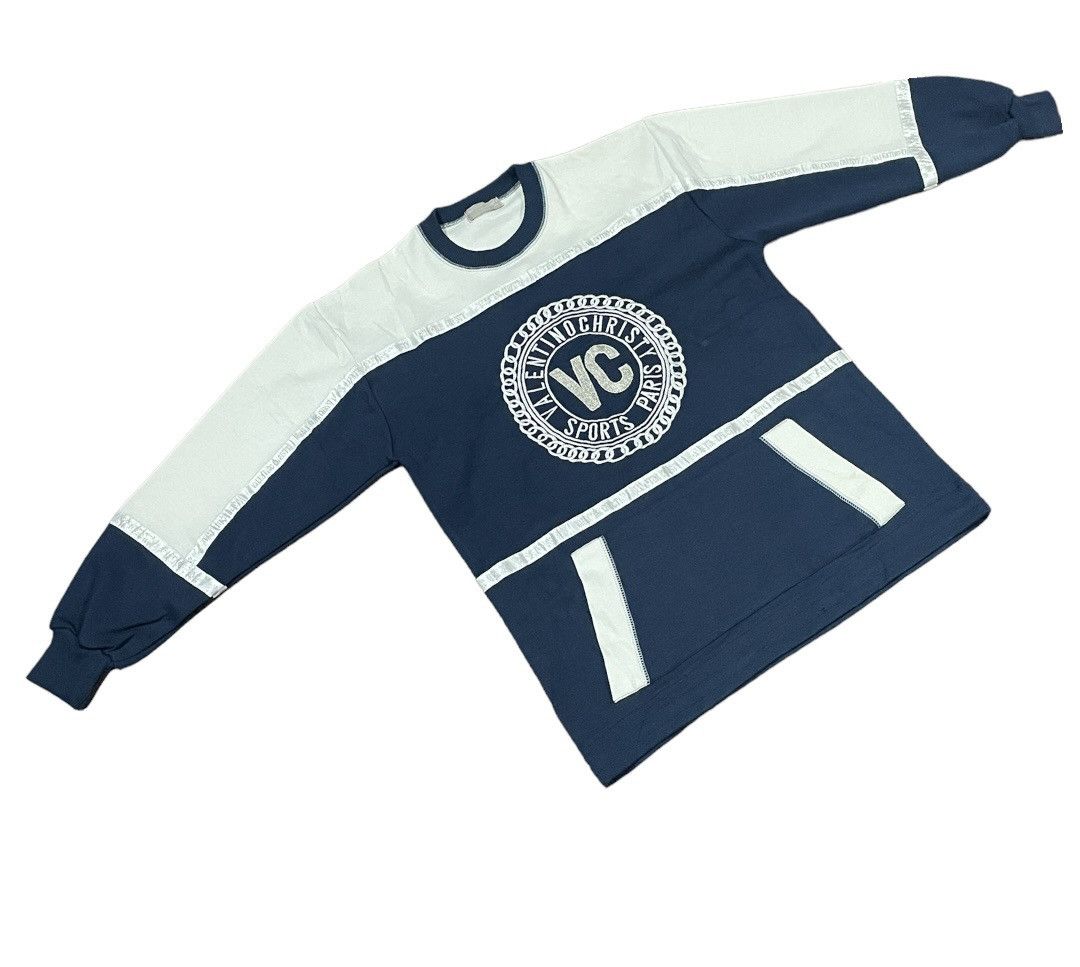 Designer Valentino Christy Sports Paris Spellout Taped Jumper Size US M / EU 48-50 / 2 - 4 Thumbnail
