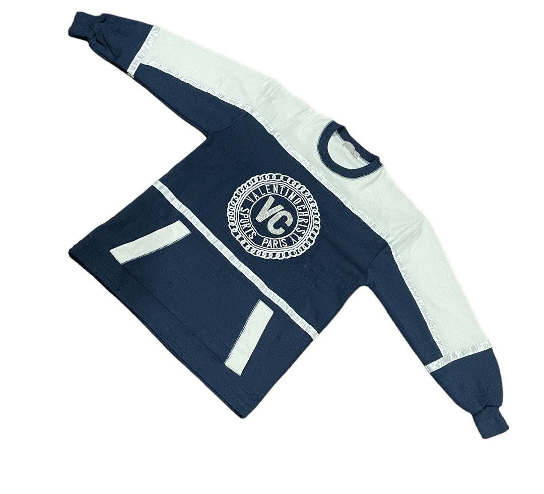 Designer Valentino Christy Sports Paris Spellout Taped Jumper Size US M / EU 48-50 / 2 - 3 Thumbnail