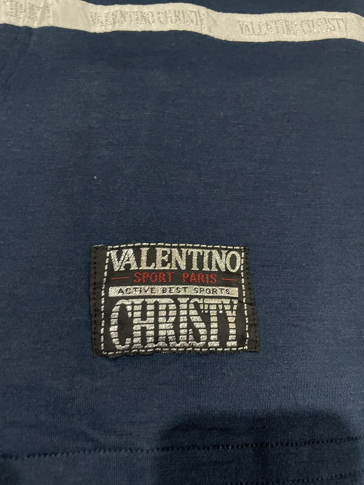 Designer Valentino Christy Sports Paris Spellout Taped Jumper Size US M / EU 48-50 / 2 - 13 Thumbnail