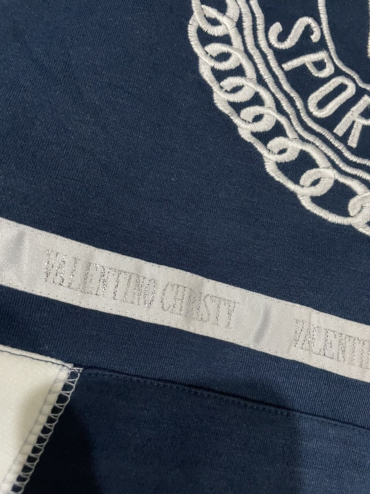 Designer Valentino Christy Sports Paris Spellout Taped Jumper Size US M / EU 48-50 / 2 - 9 Thumbnail
