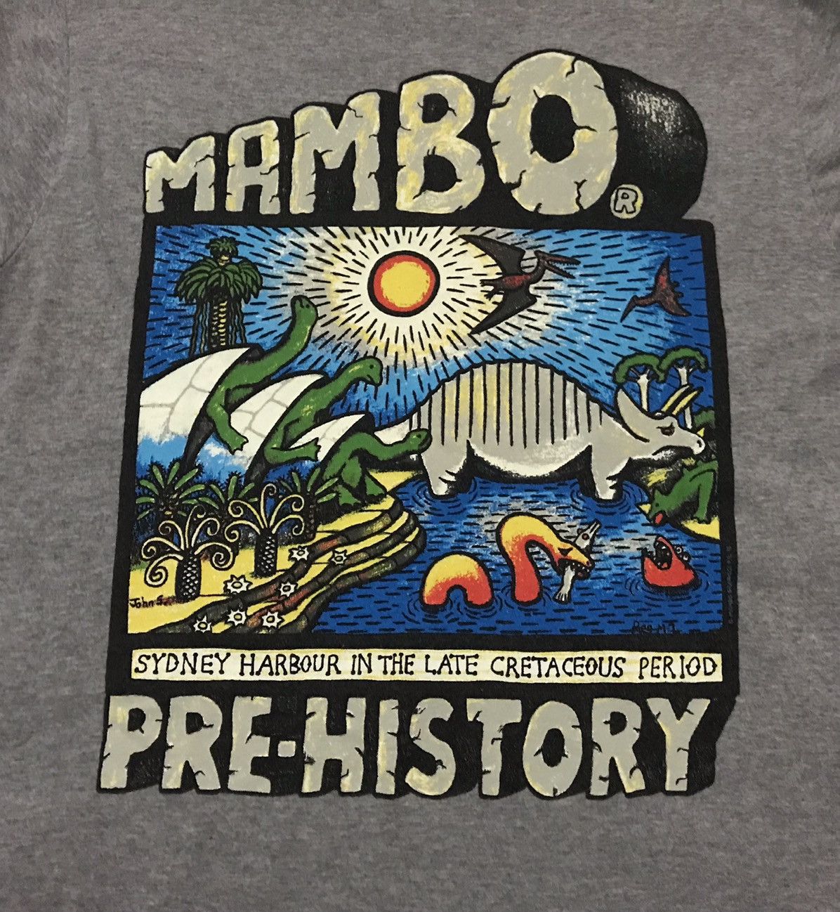 Mambo × Vintage Vintage 90s Mambo Pre-History Art Tshirt Size US M / EU 48-50 / 2 - 2 Thumbnail
