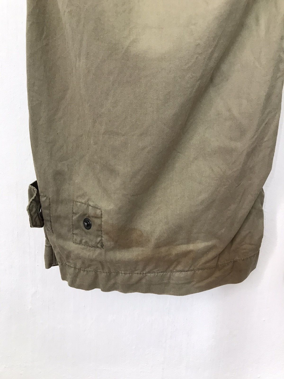 Japanese Brand 291295 Homme Japan Baggy Khaki faded Cargo pocket Pant Size US 35 - 8 Thumbnail