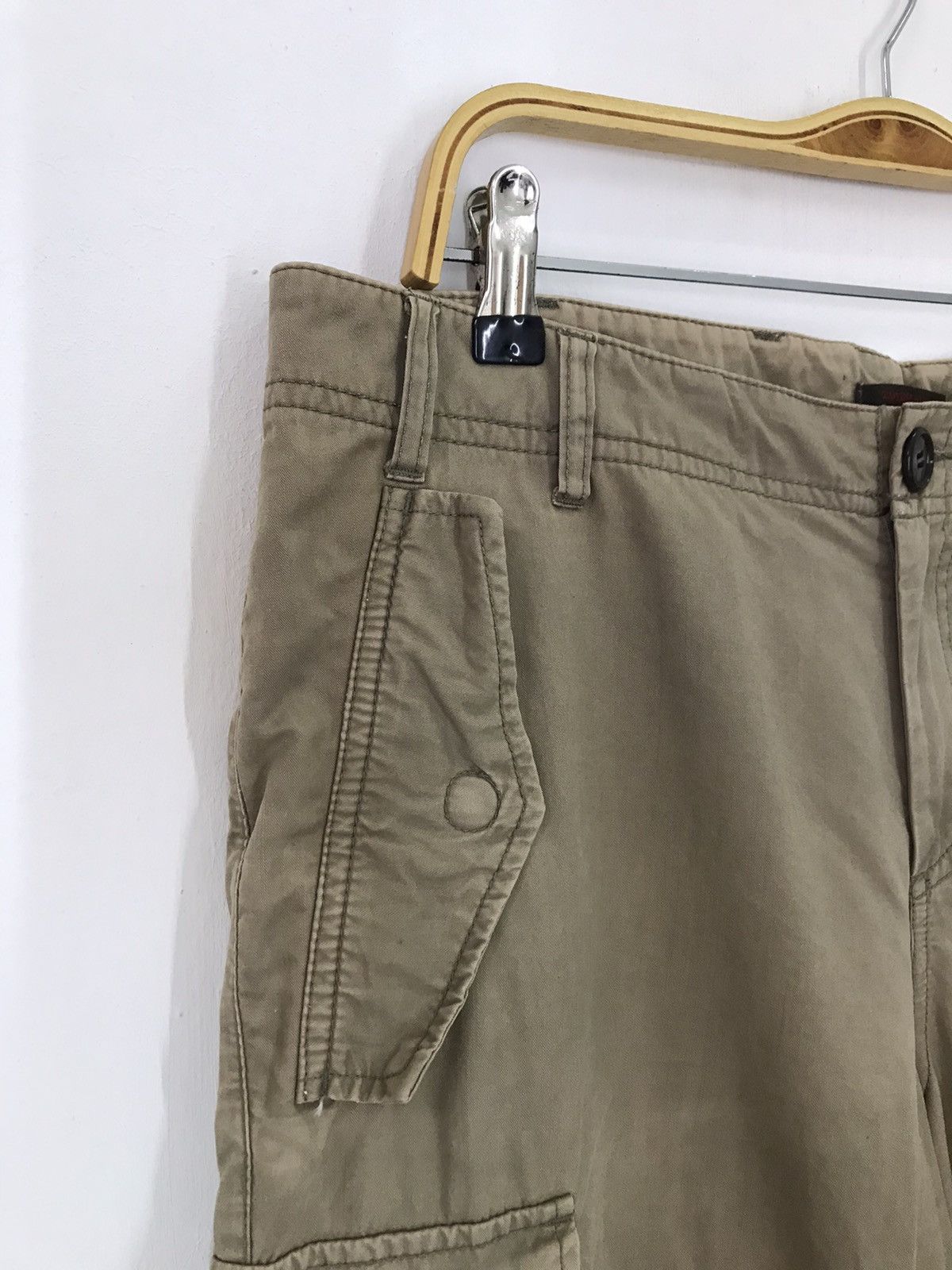 Japanese Brand 291295 Homme Japan Baggy Khaki faded Cargo pocket Pant Size US 35 - 5 Thumbnail