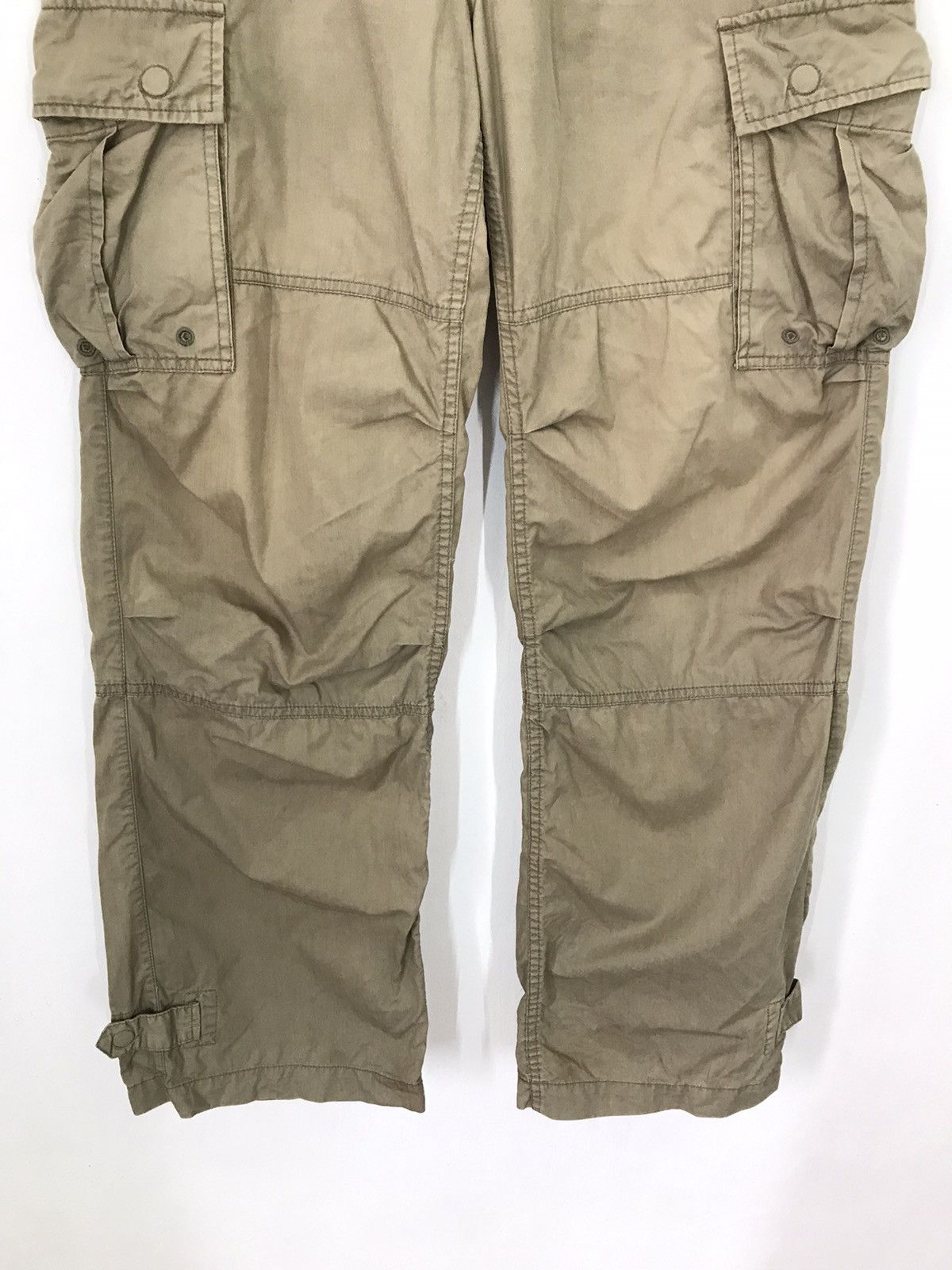 Japanese Brand 291295 Homme Japan Baggy Khaki faded Cargo pocket Pant Size US 35 - 3 Thumbnail