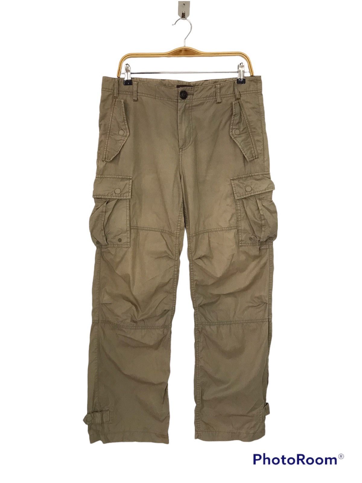 291295 Homme Japan Baggy Khaki faded Cargo pocket Pant