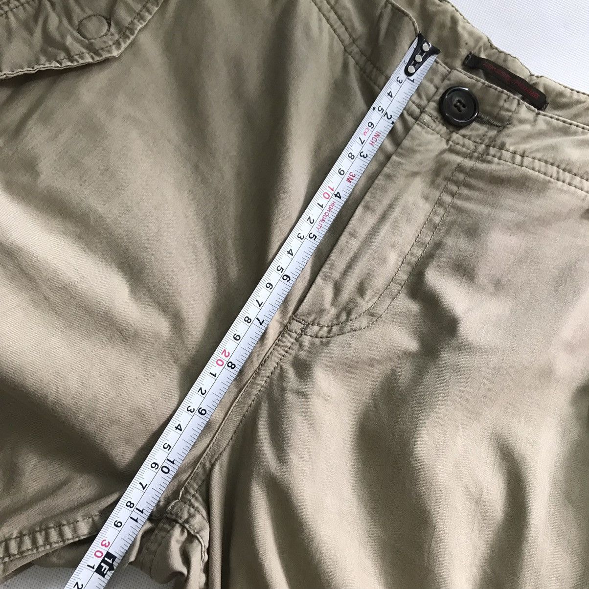 Japanese Brand 291295 Homme Japan Baggy Khaki faded Cargo pocket Pant Size US 35 - 9 Thumbnail