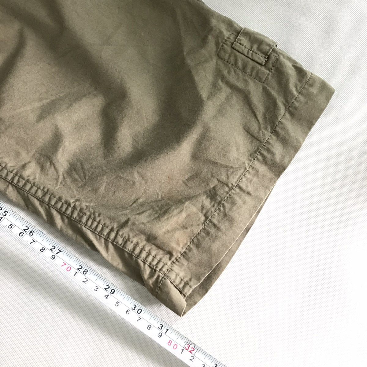 Japanese Brand 291295 Homme Japan Baggy Khaki faded Cargo pocket Pant Size US 35 - 12 Thumbnail
