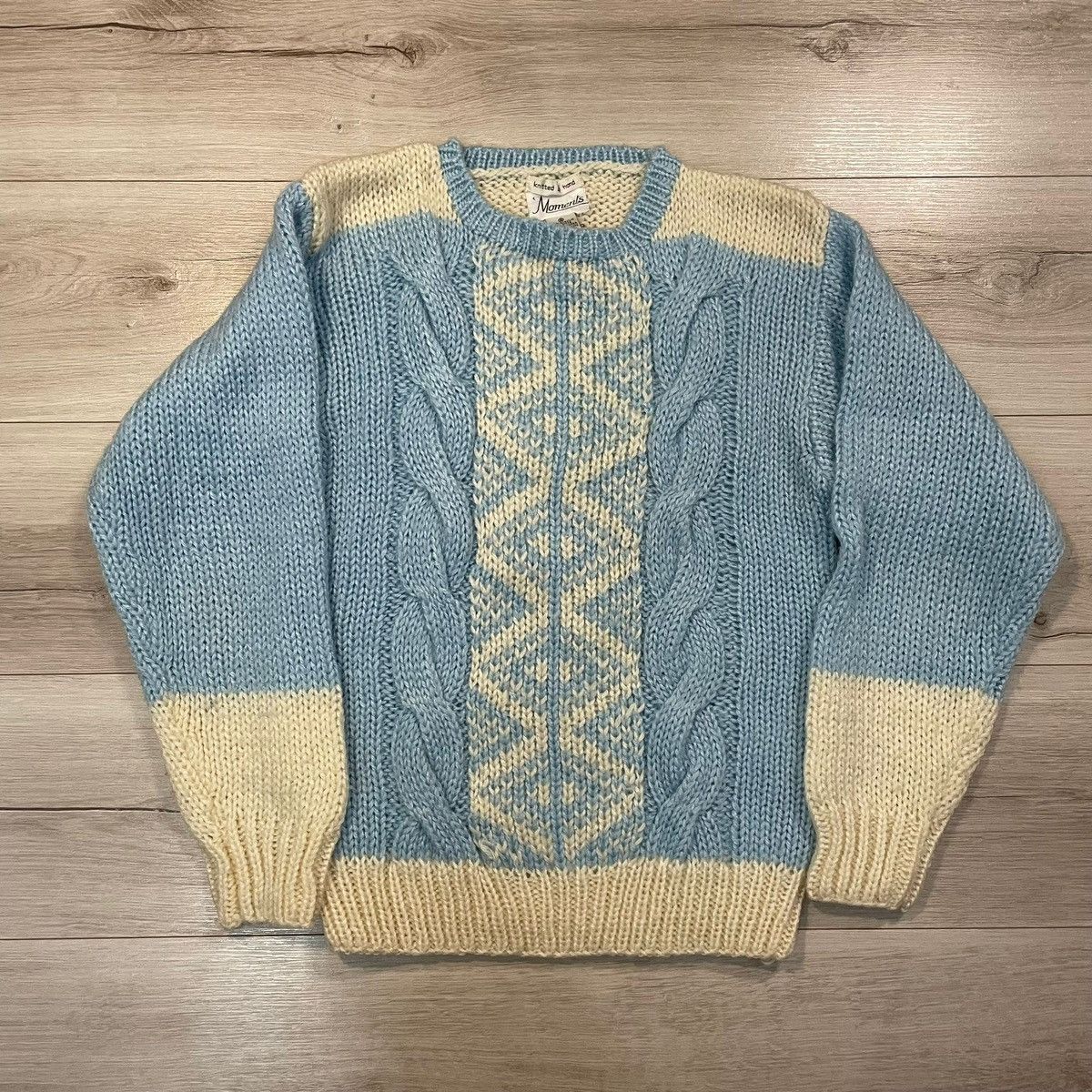 Vintage handmade hand knitted sweater jumper retro