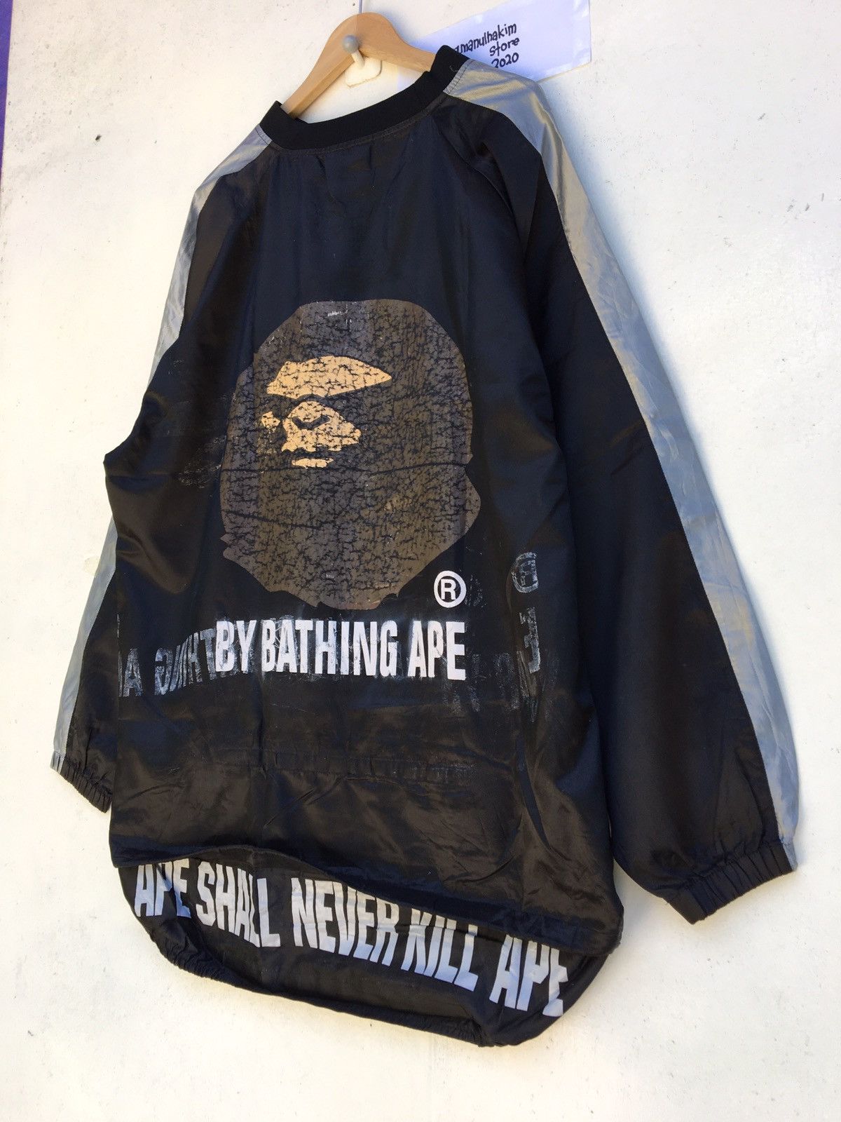 Bape × Vintage Rare BAPE A Bathing Ape Waterproof Oversized Raincoat Size US L / EU 52-54 / 3 - 16 Thumbnail