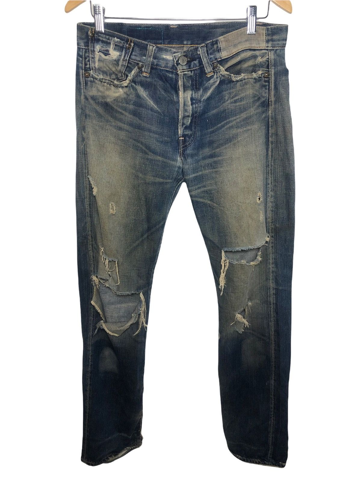Japanese Brand × Levi's Vintage Clothing Levis Big E Lot 66501 distressed Denime Size US 32 / EU 48 - 1 Thumbnail