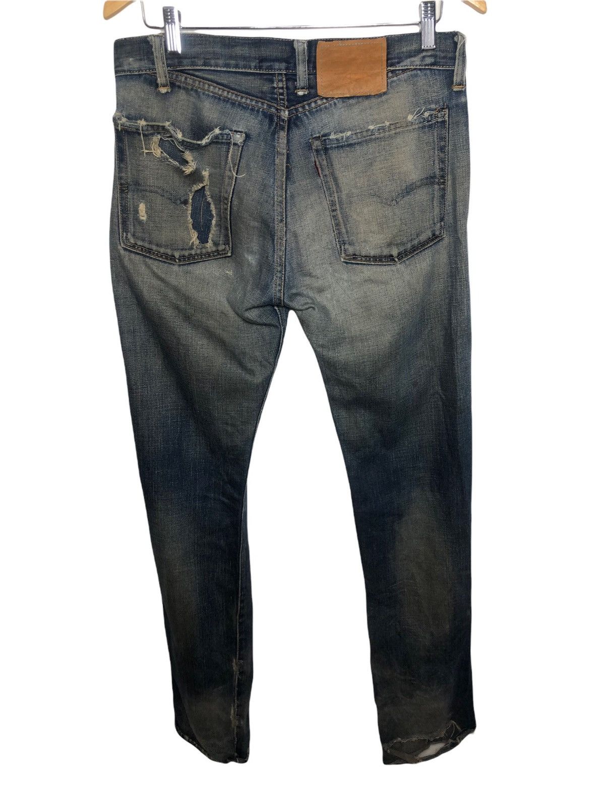 Japanese Brand × Levi's Vintage Clothing Levis Big E Lot 66501 distressed Denime Size US 32 / EU 48 - 2 Thumbnail