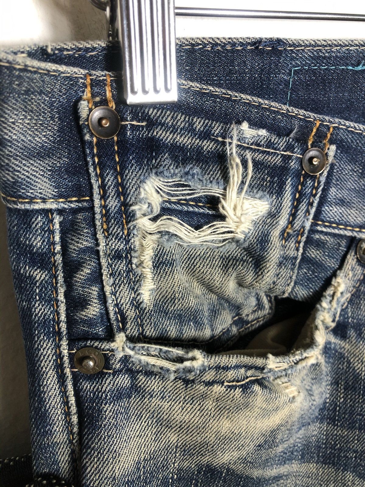 Japanese Brand × Levi's Vintage Clothing Levis Big E Lot 66501 distressed Denime Size US 32 / EU 48 - 8 Thumbnail