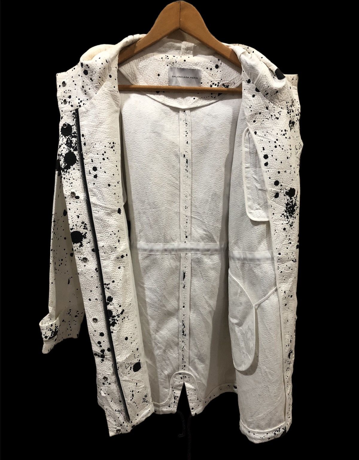 Balenciaga Balenciaga Spray Dot Hoodie Parka Size US S / EU 44-46 / 1 - 10 Thumbnail