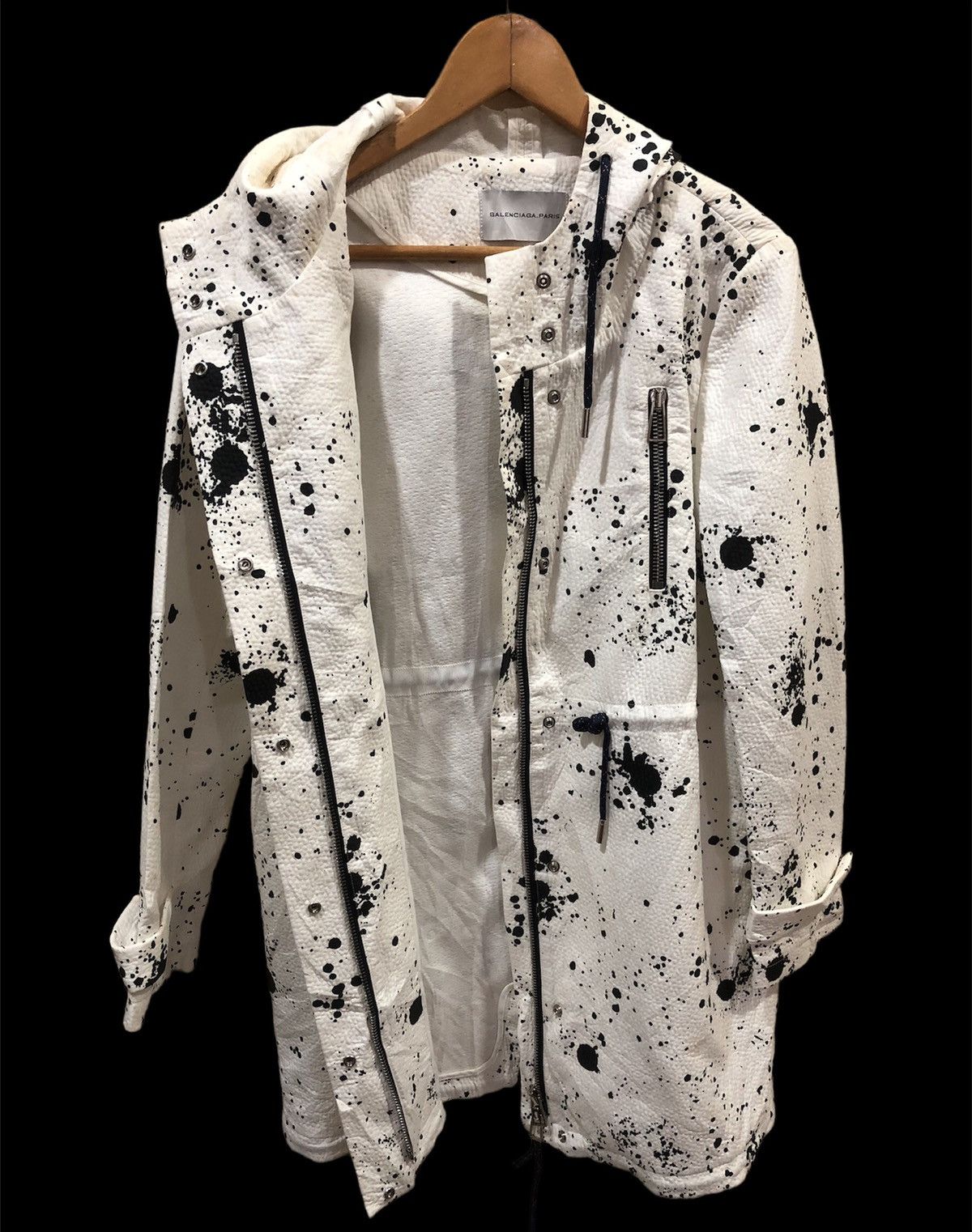 Balenciaga Balenciaga Spray Dot Hoodie Parka Size US S / EU 44-46 / 1 - 9 Thumbnail