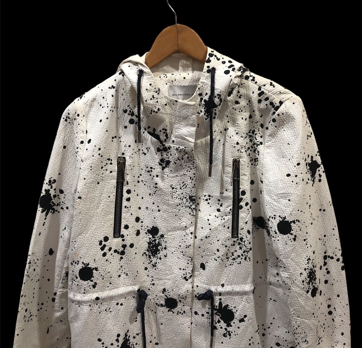 Balenciaga Balenciaga Spray Dot Hoodie Parka Size US S / EU 44-46 / 1 - 2 Thumbnail