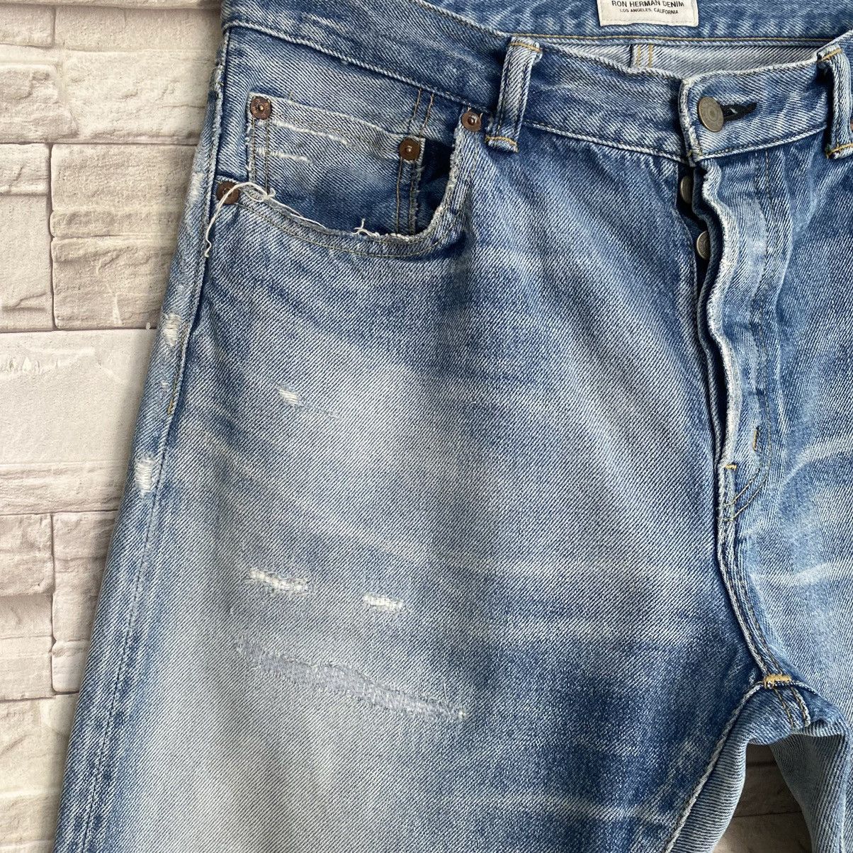 Ron Herman Ron Herman Denim Selvedge Jeans Distressed Size US 32 / EU 48 - 8 Thumbnail